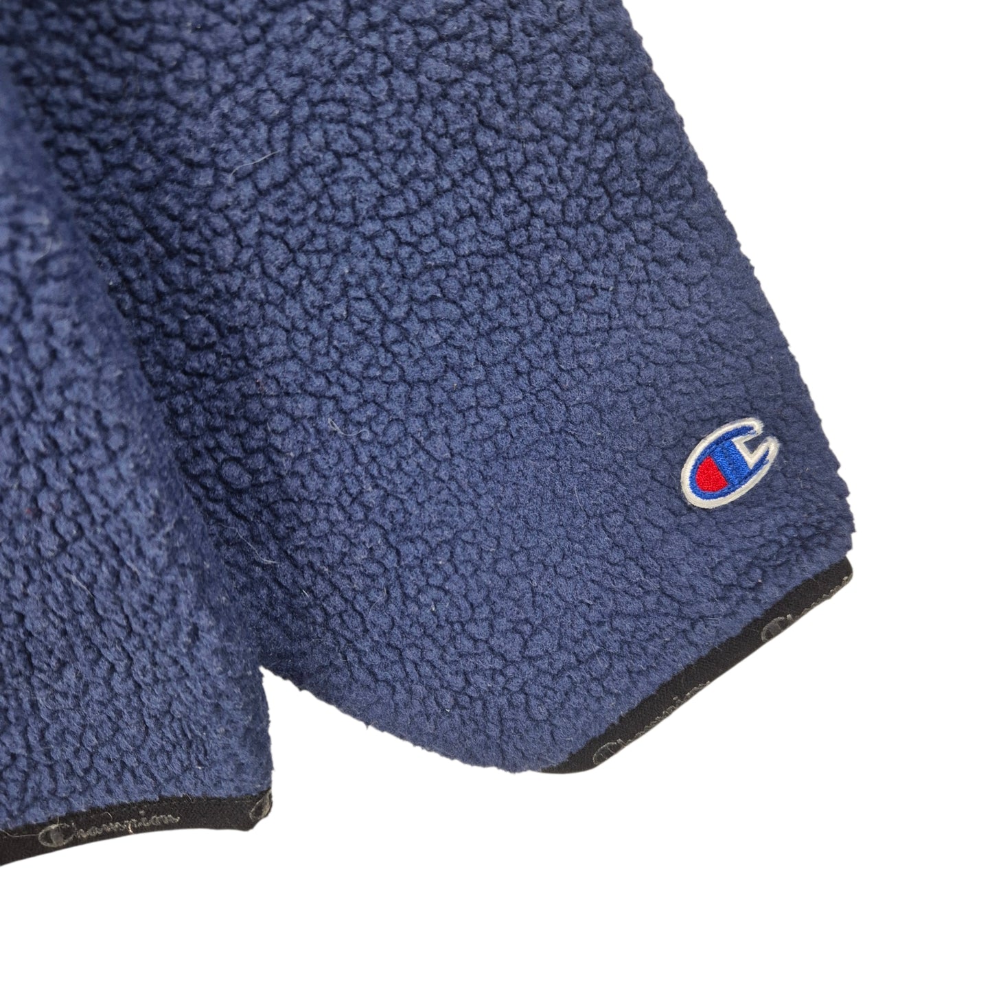 Champion Dark Blue Embroidered Fleece Hoodie Size L