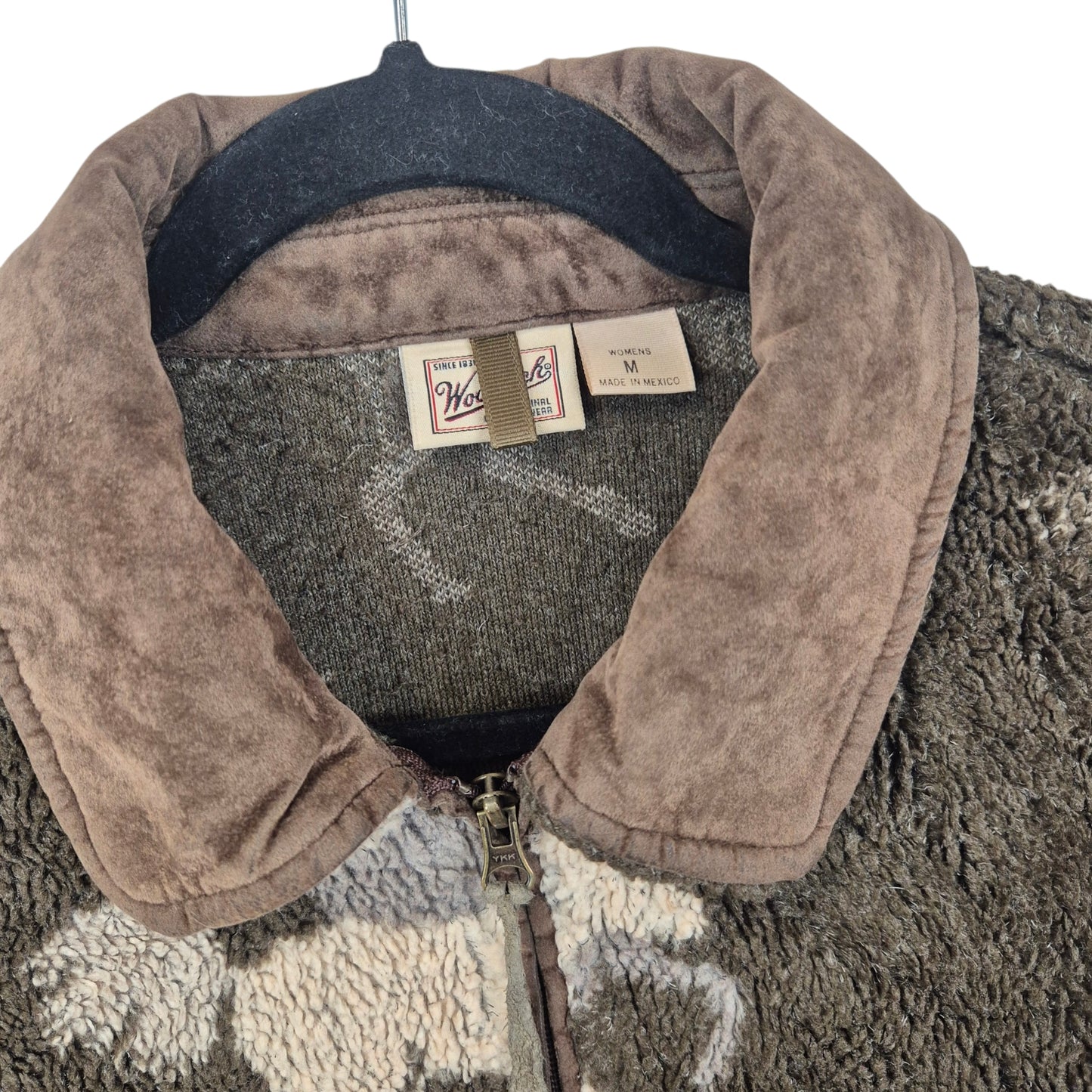 Vintage Woolrich 90's Womens Brown Fleece Jumper Size M