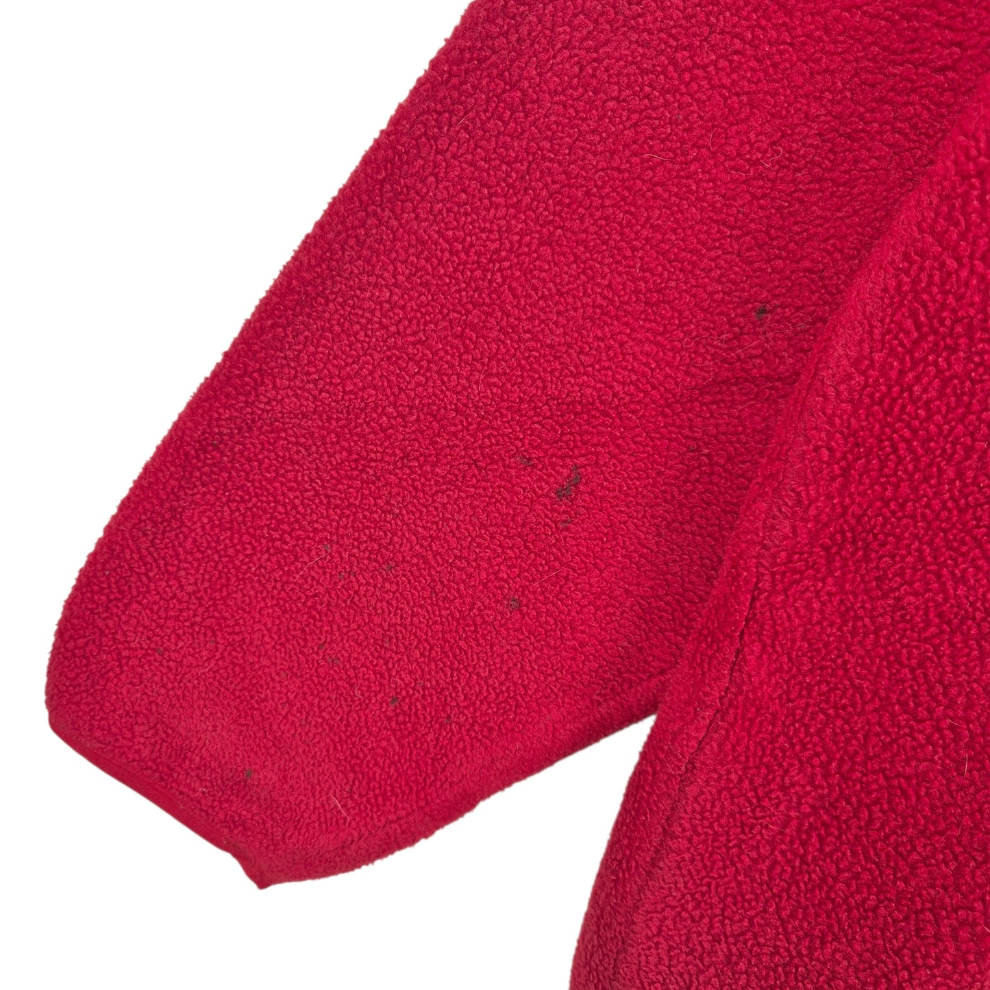 Vintage Patagonia 90's Red Quarter Button Fleece Jumper Size S