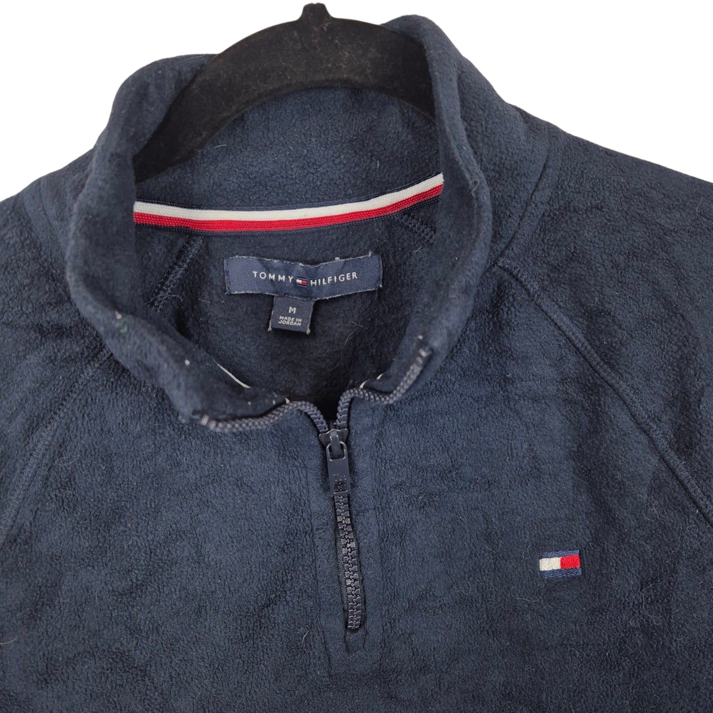 Tommy Hilfiger Dark Blue Quarter Zip Fleece Jumper Size M