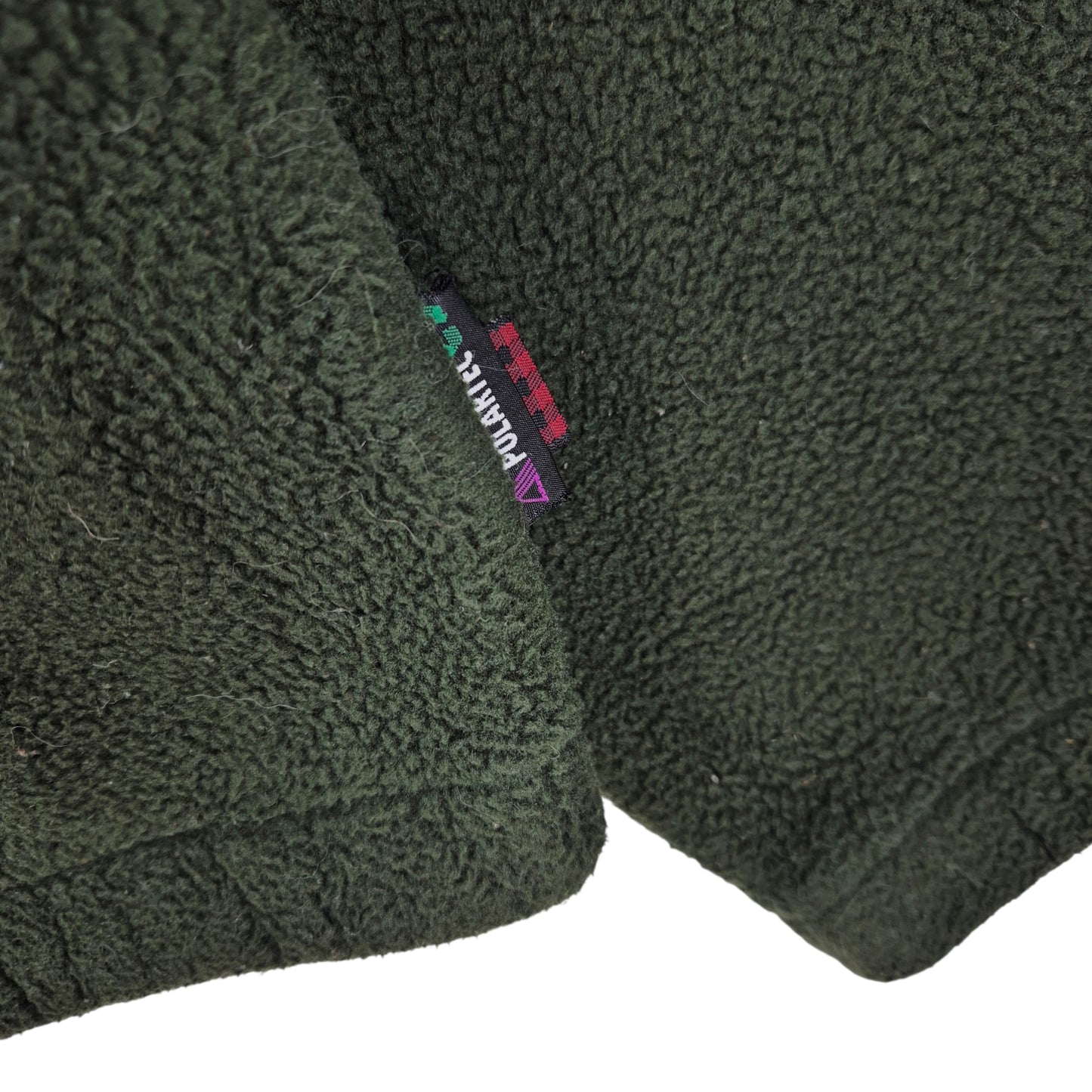 Vintage Woolrich 90's Green USA Made Fleece Zip Jacket Size L