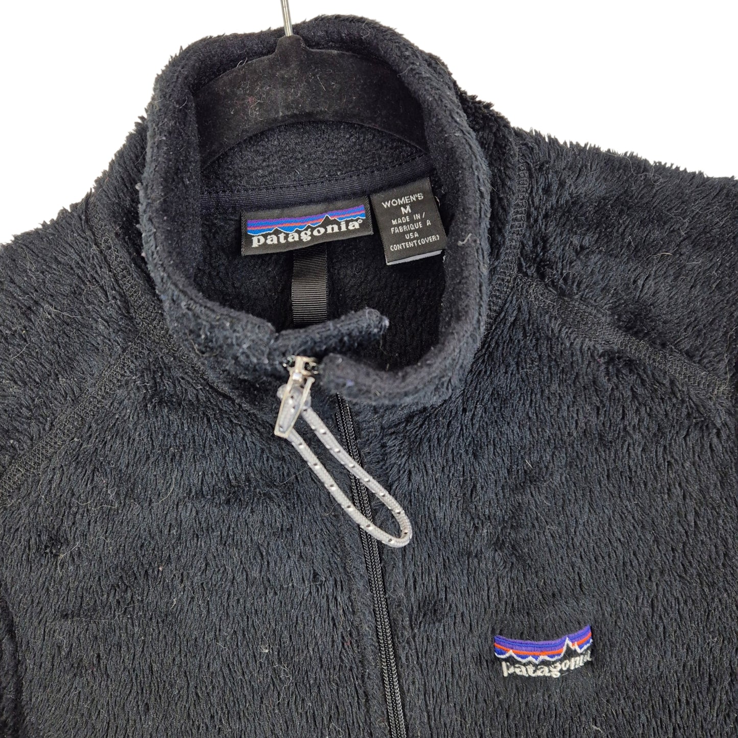 Vintage Patagonia 90's Womens Black USA Made Mink Fleece Vest Size M