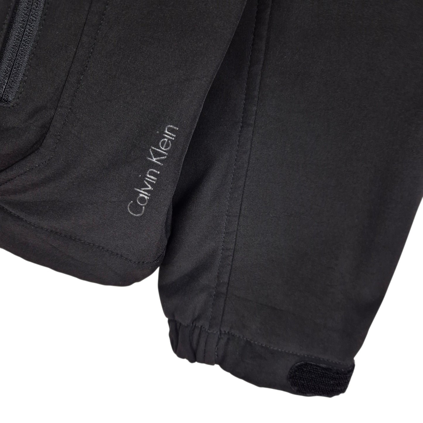 Calvin Klein Black Water Resistant Stretch Windbreaker Jacket Size M