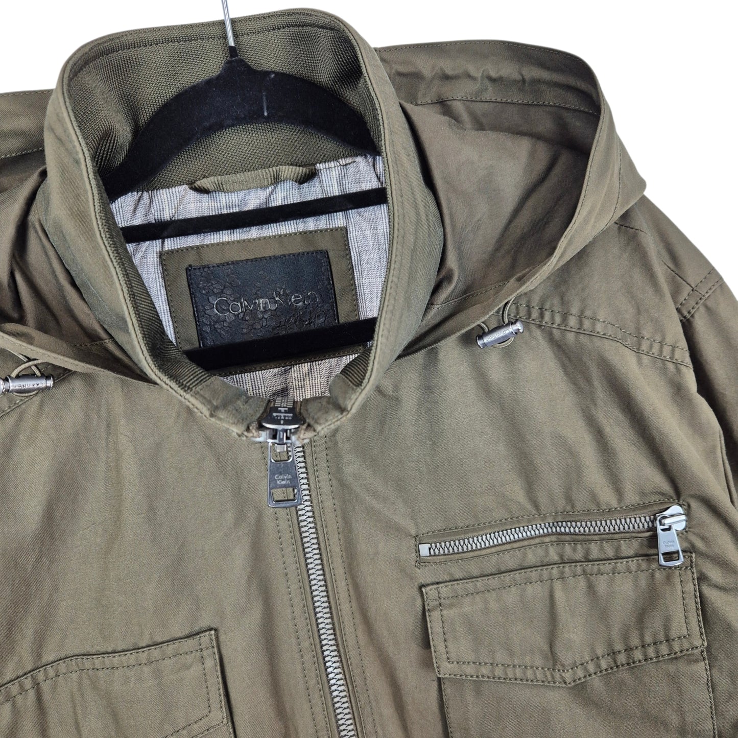 Calvin Klein Olive Green Windbreaker Jacket Size 3XL
