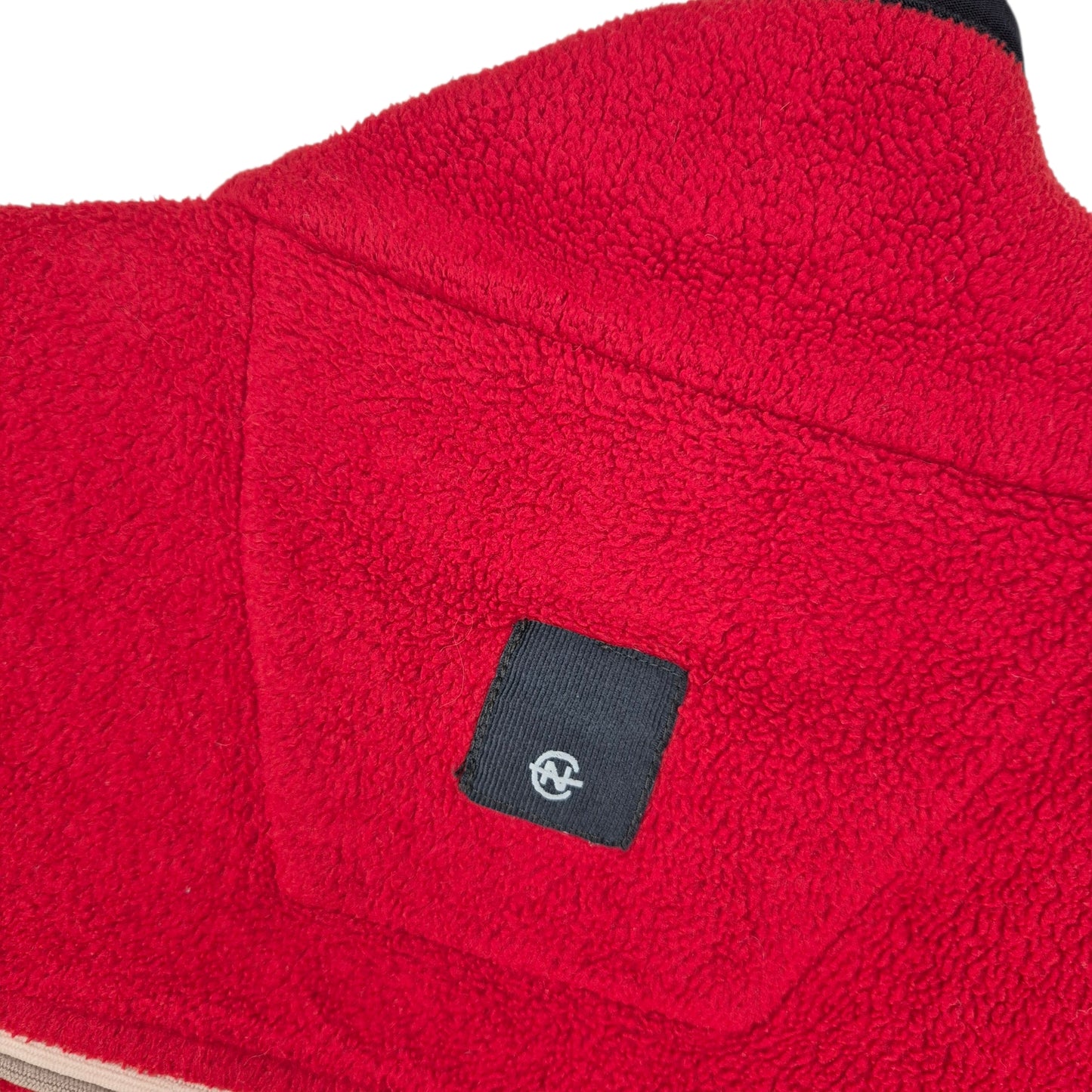 Vintage Nautica Competition 90's Red USA Made Fleece Zip Jumper Size M