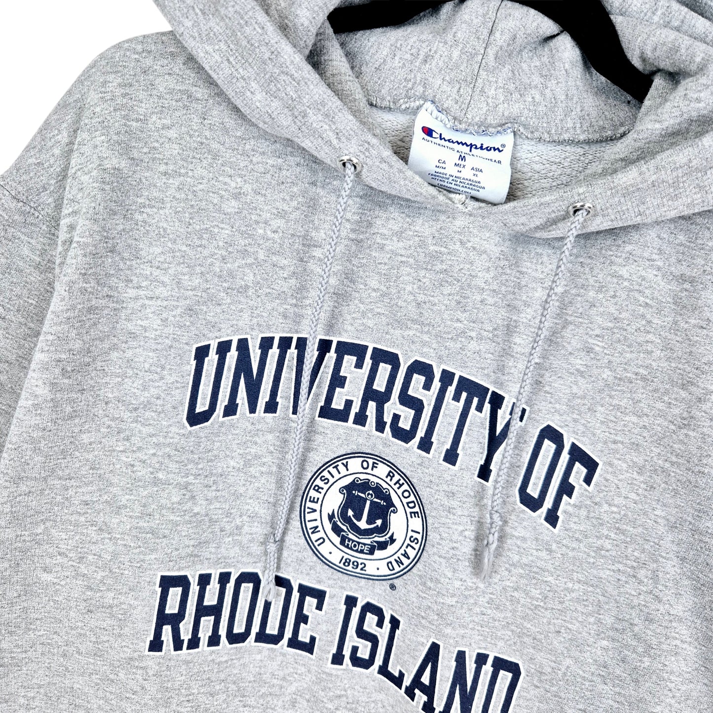 Champion University of Rhode Island Light Grey Hoodie Size M