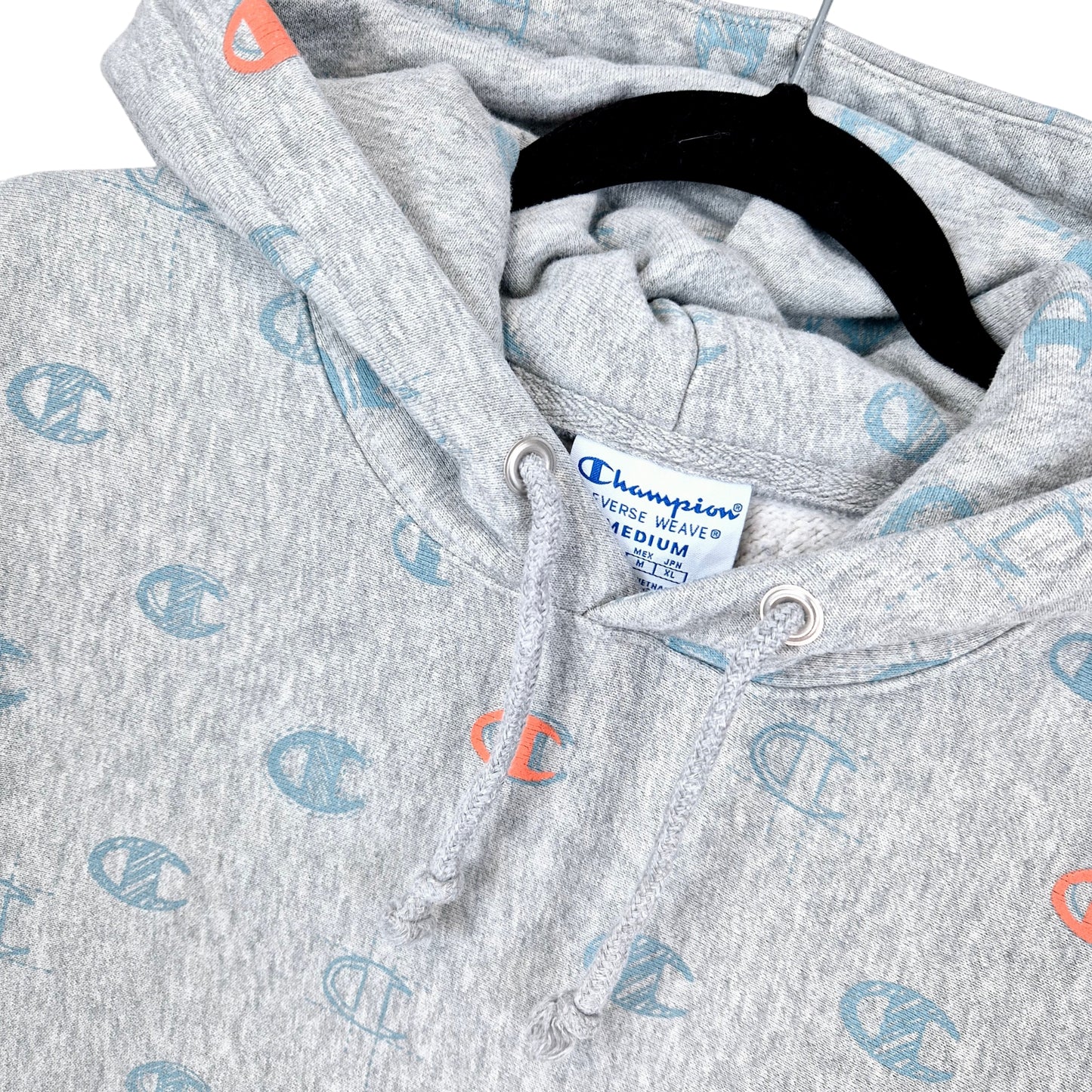 Champion Reverse Weave Womens Light Grey Heavy Hoodie Size M