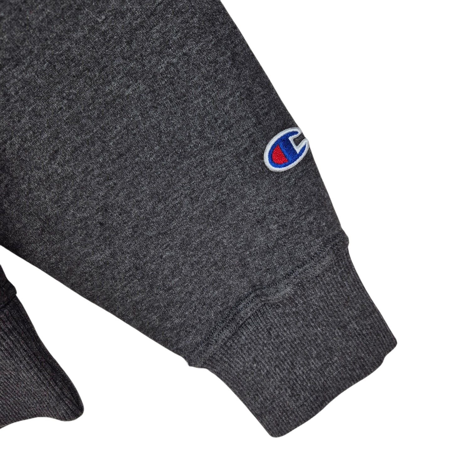 Champion Grey Crewneck Chest Script Sweater Size M