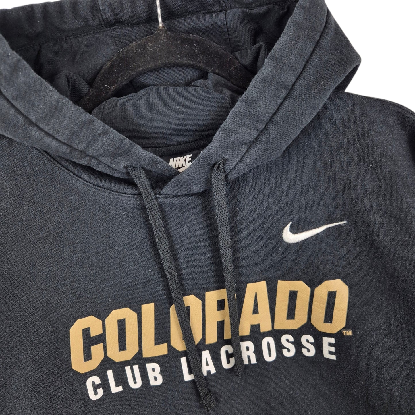 Nike Womens Colorado Club Lacrosse Oversized Black Hoodie Size L