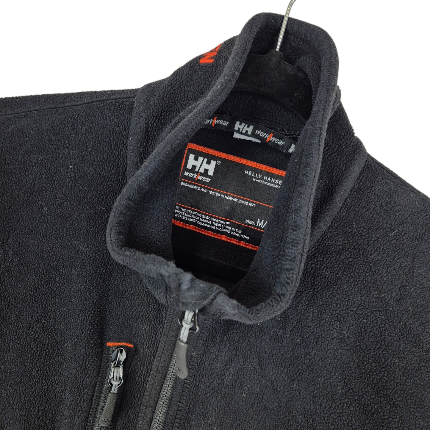 Helly Hansen Workwear Black Fleece Zip Jumper Size M