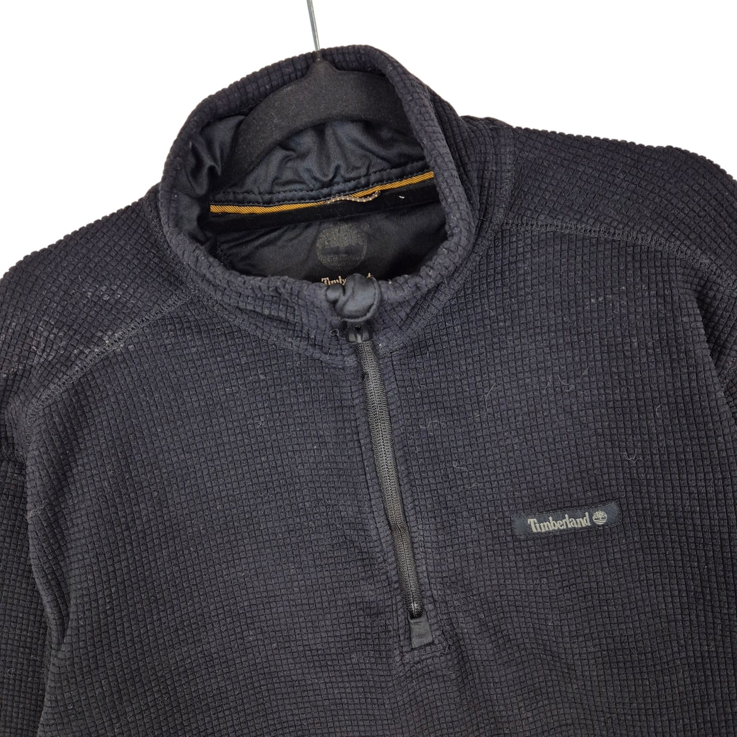 Timberland Black Quarter Zip Fleece Jumper Size L