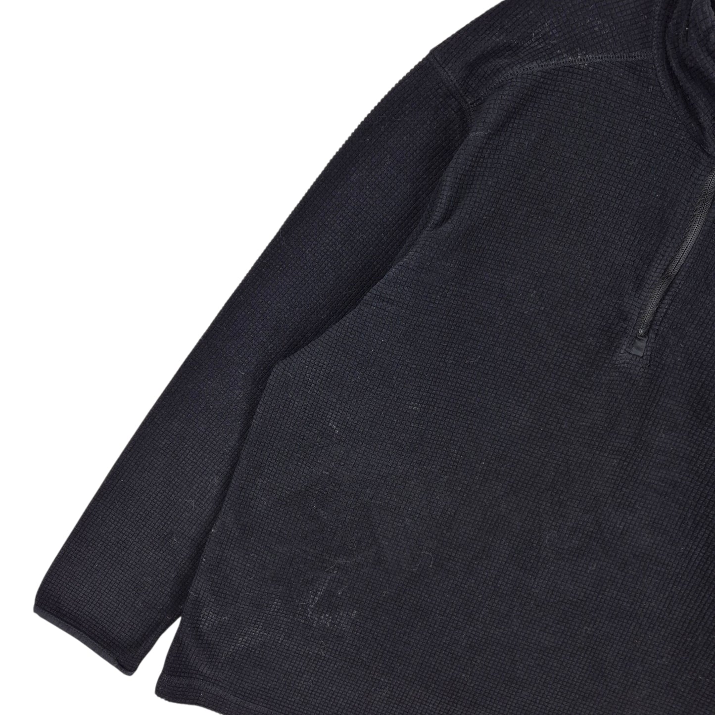 Timberland Black Quarter Zip Fleece Jumper Size L