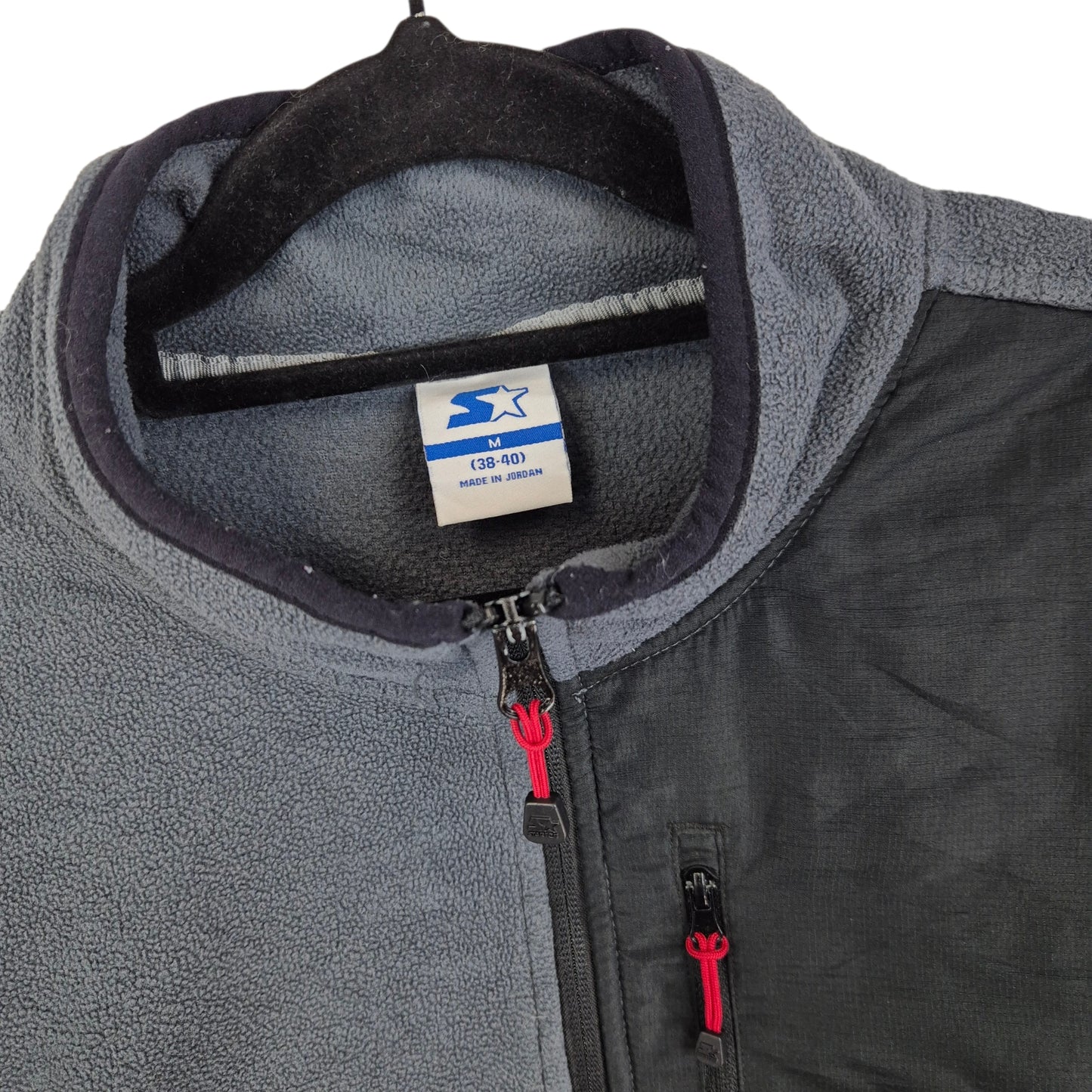 Starter Grey Quarter Zip Fleece Jumper Size M