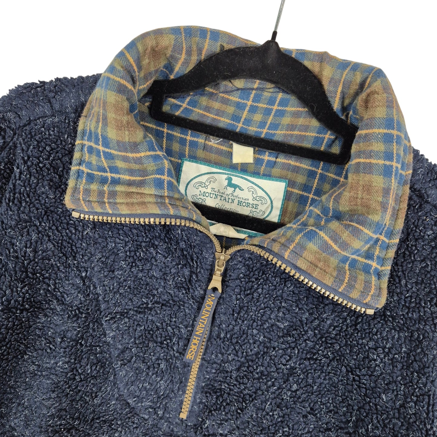 Mountain Horse Dark Blue Quarter Zip Fleece Jumper Size L