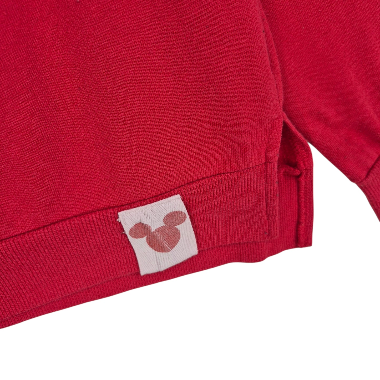 Disney Mickey Mouse Womens Red Crewneck Sweater Size M