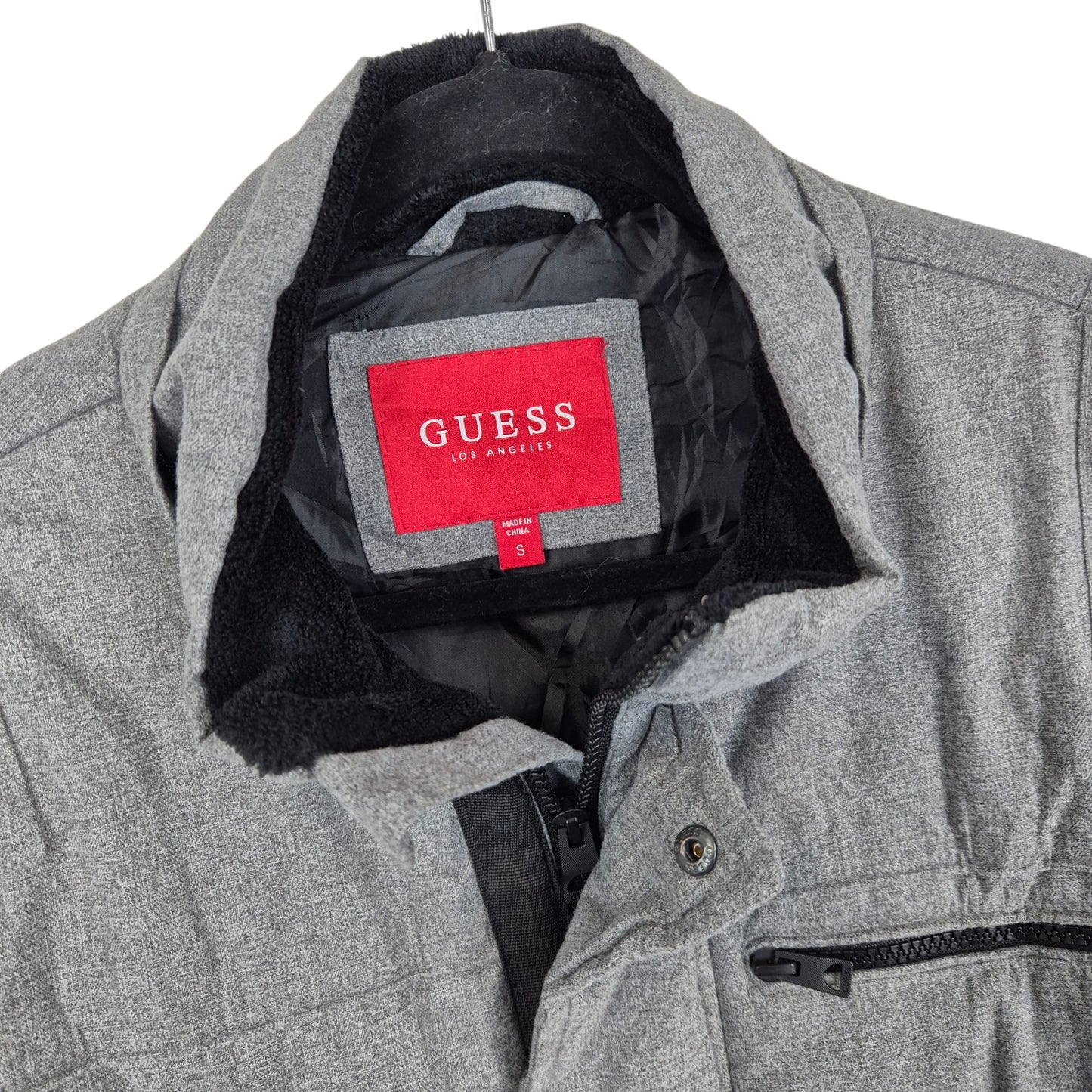 Guess Grey Quilted Jacket Size S