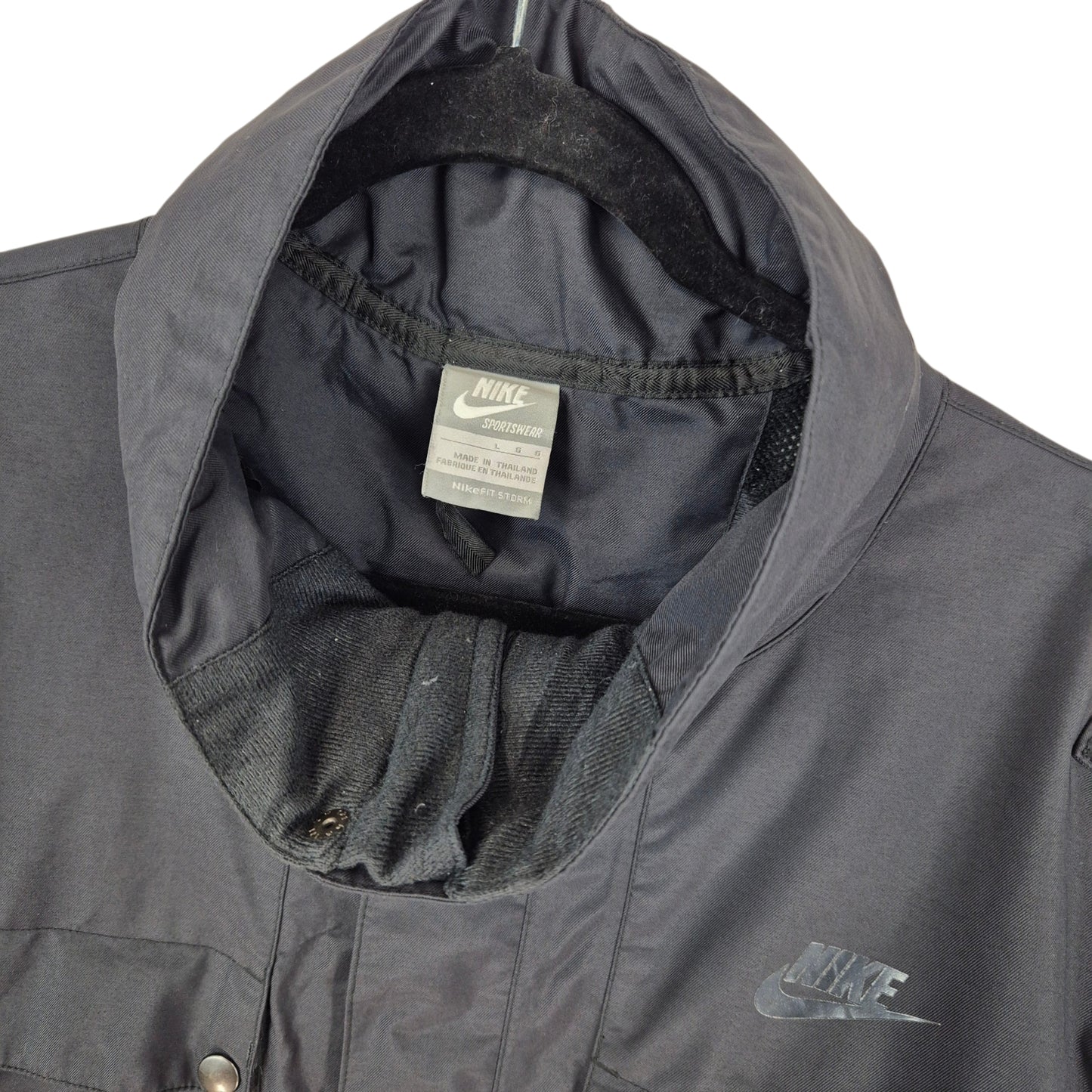 Vintage Nike 2000's Black Windbreaker Jacket Size L