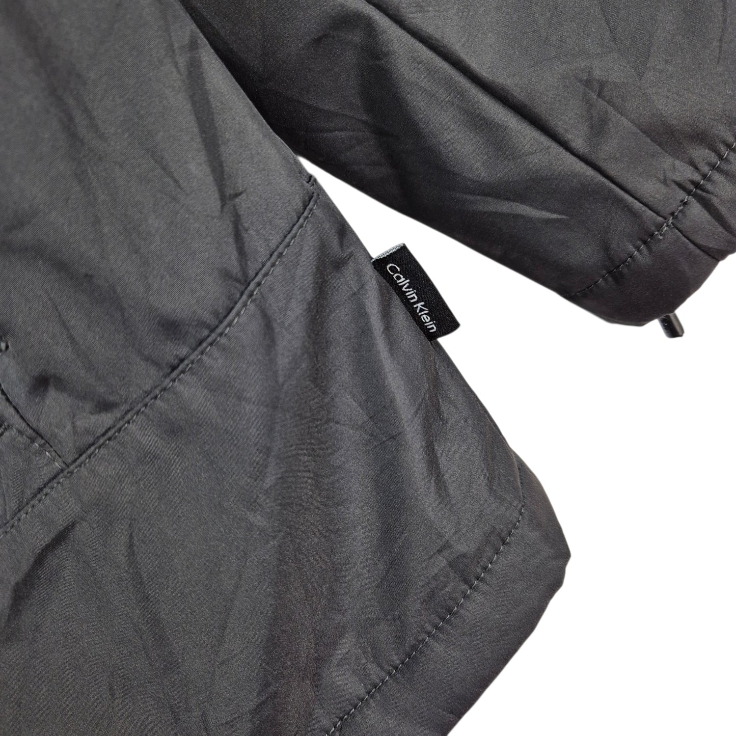 Calvin Klein Grey Quilted Windbreaker Jacket Size M