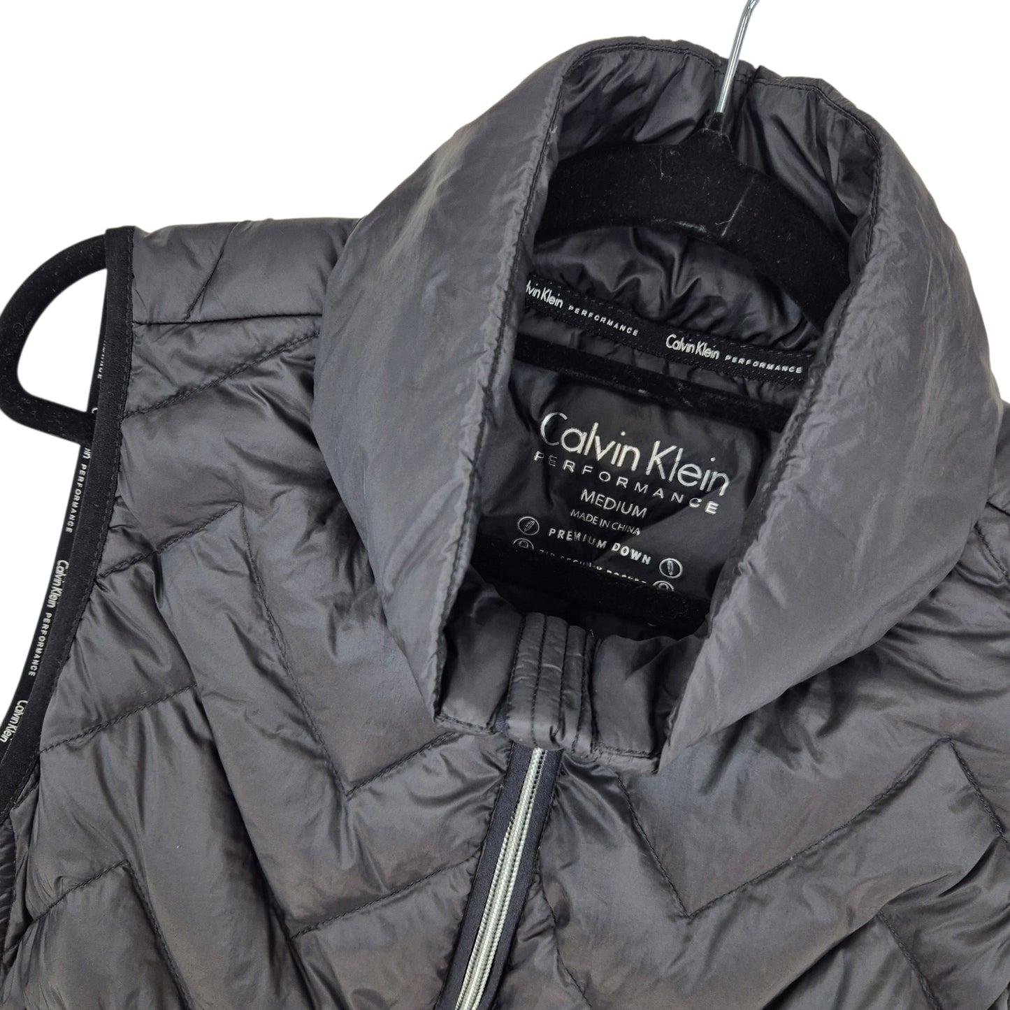 Calvin Klein Performance Womens Black Padded Vest Size M