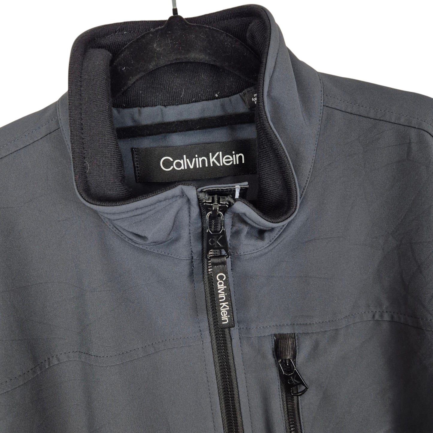 Calvin Klein Grey Fleece Insulated Windbreaker Jacket Size L