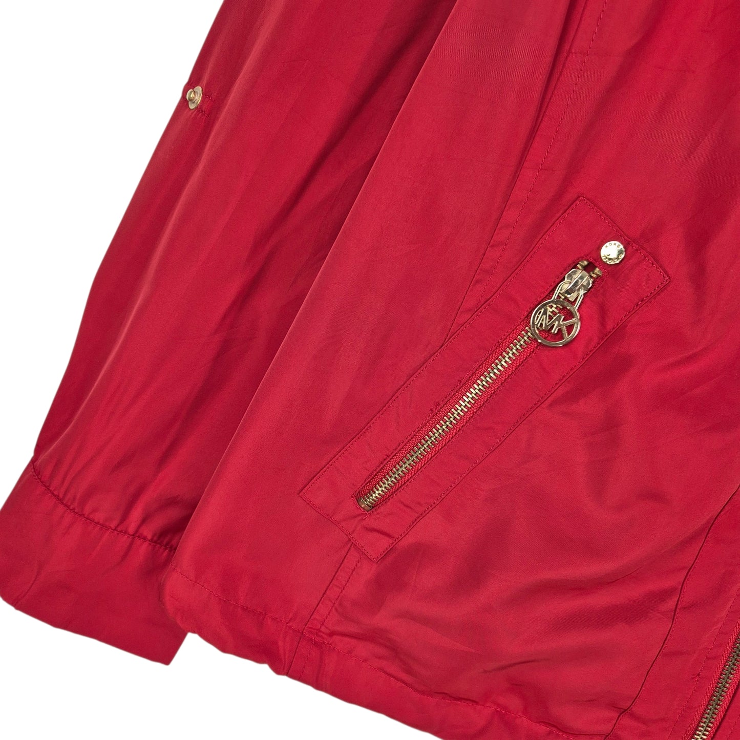 Michael Kors Womens Red Zip Jacket Size L