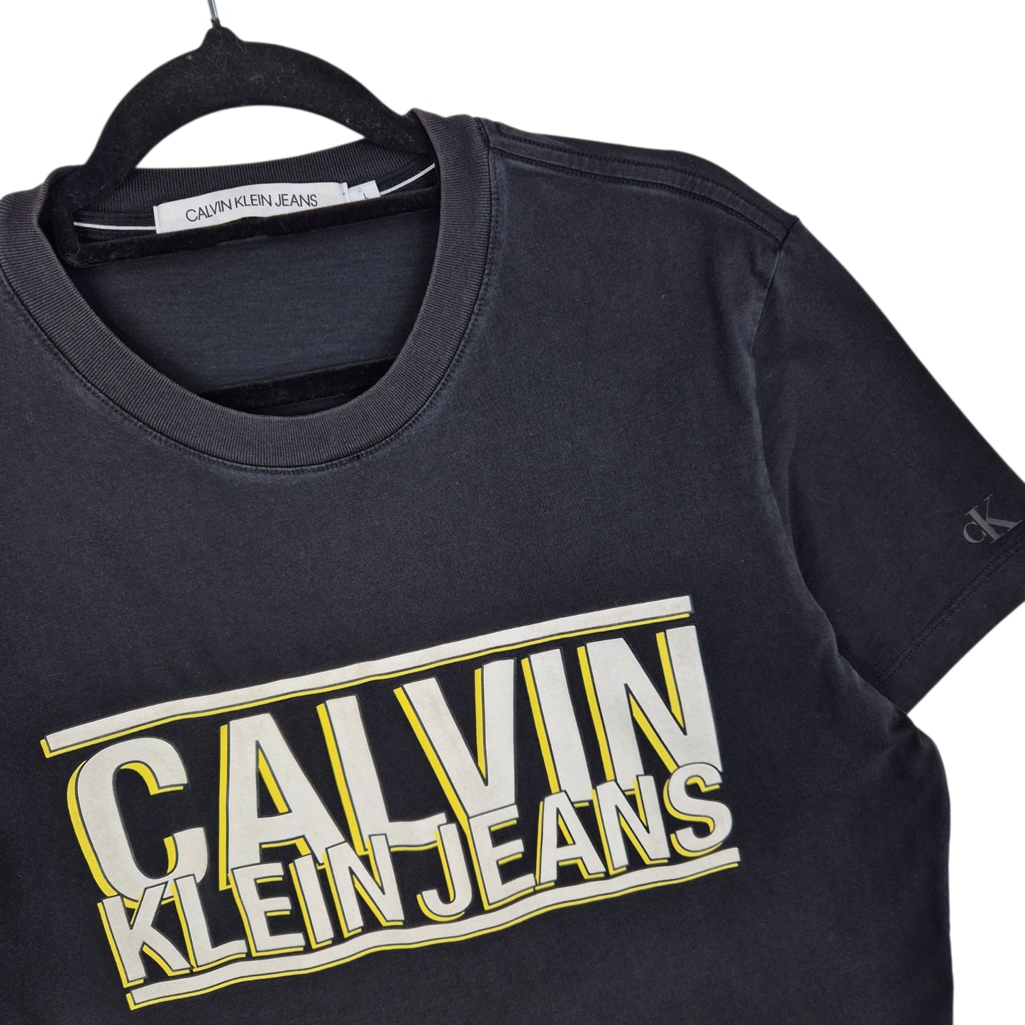 Calvin Klein Jeans Black Slim Tee Shirt Size L