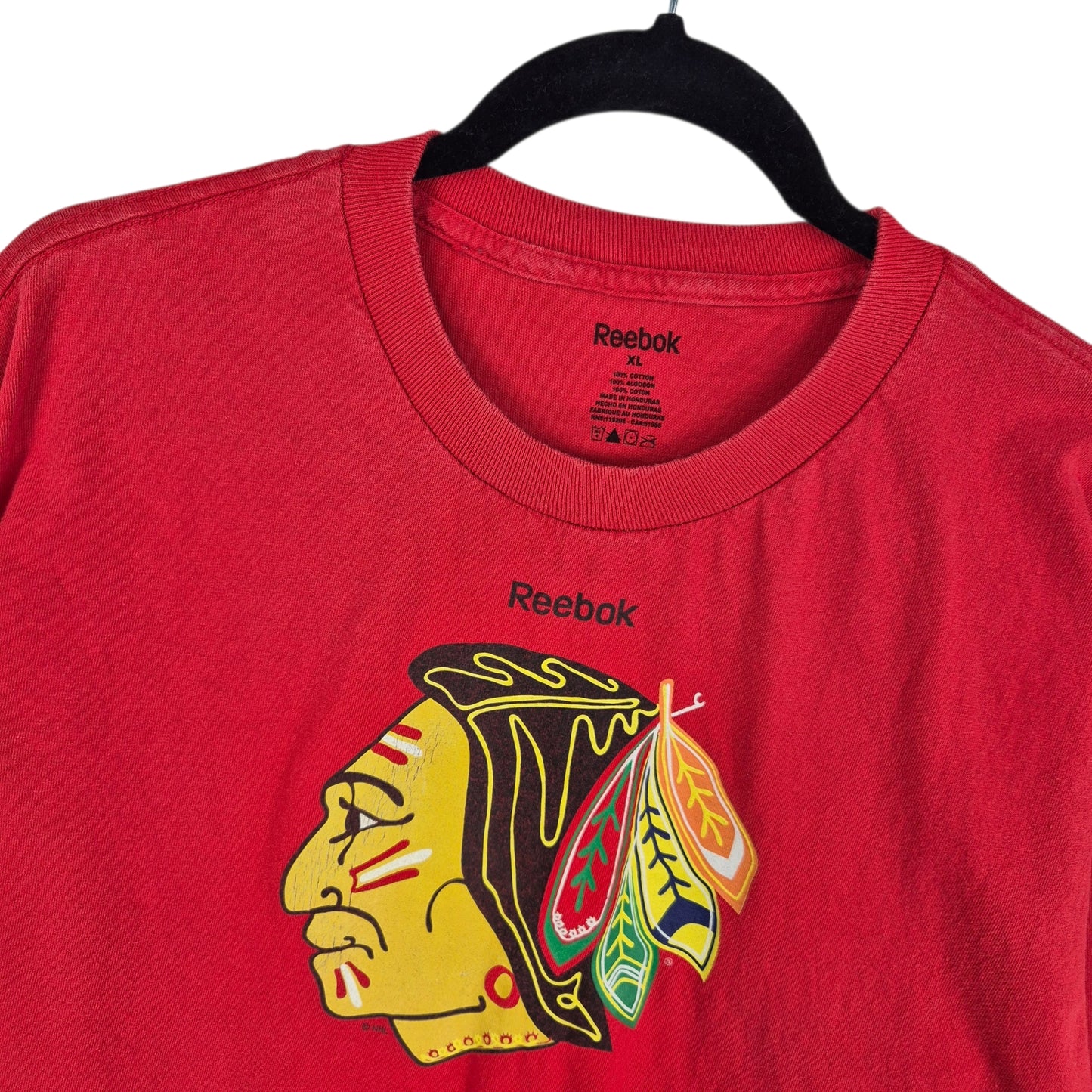 Reebok NHL Chicago Blackhawks 2017 Winter Classic Red Tee Shirt Size XL