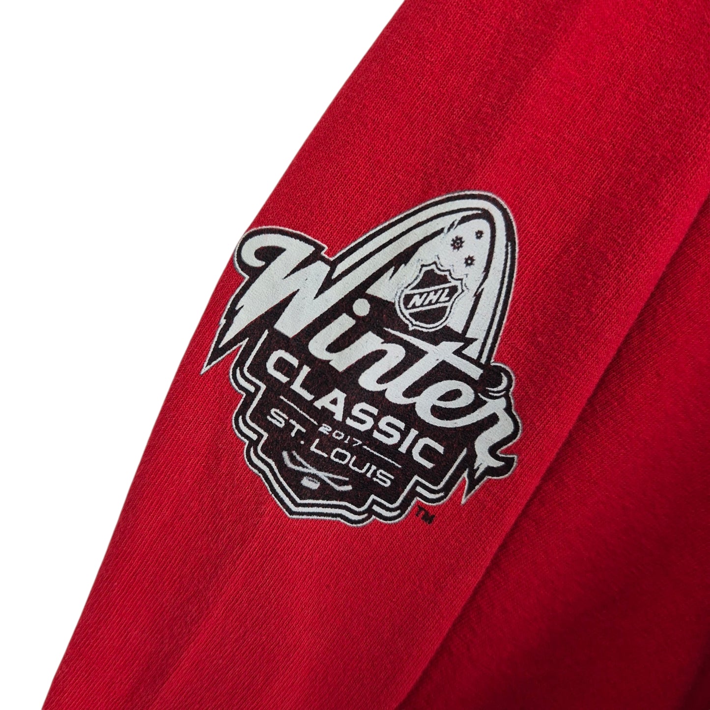 Reebok NHL Chicago Blackhawks 2017 Winter Classic Red Tee Shirt Size XL