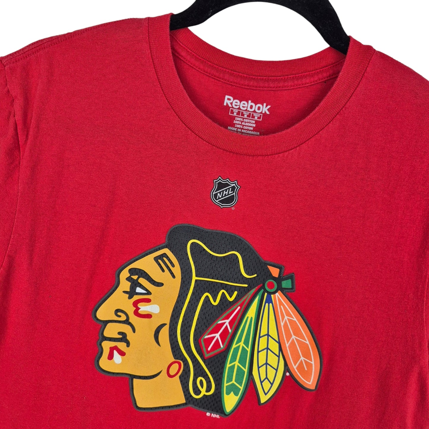 Reebok NHL Chicago Blackhawks Red Tervainen 86 Tee Shirt Size M