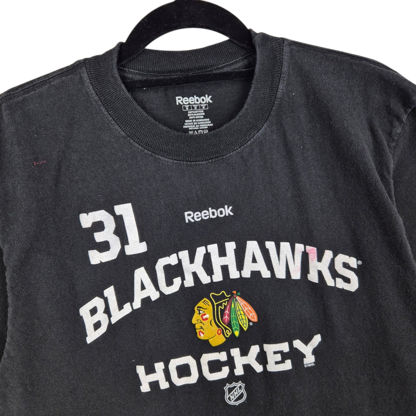 Reebok NHL Chicago Blackhawks 2010 Final Niemi 31 Tee Shirt Size M