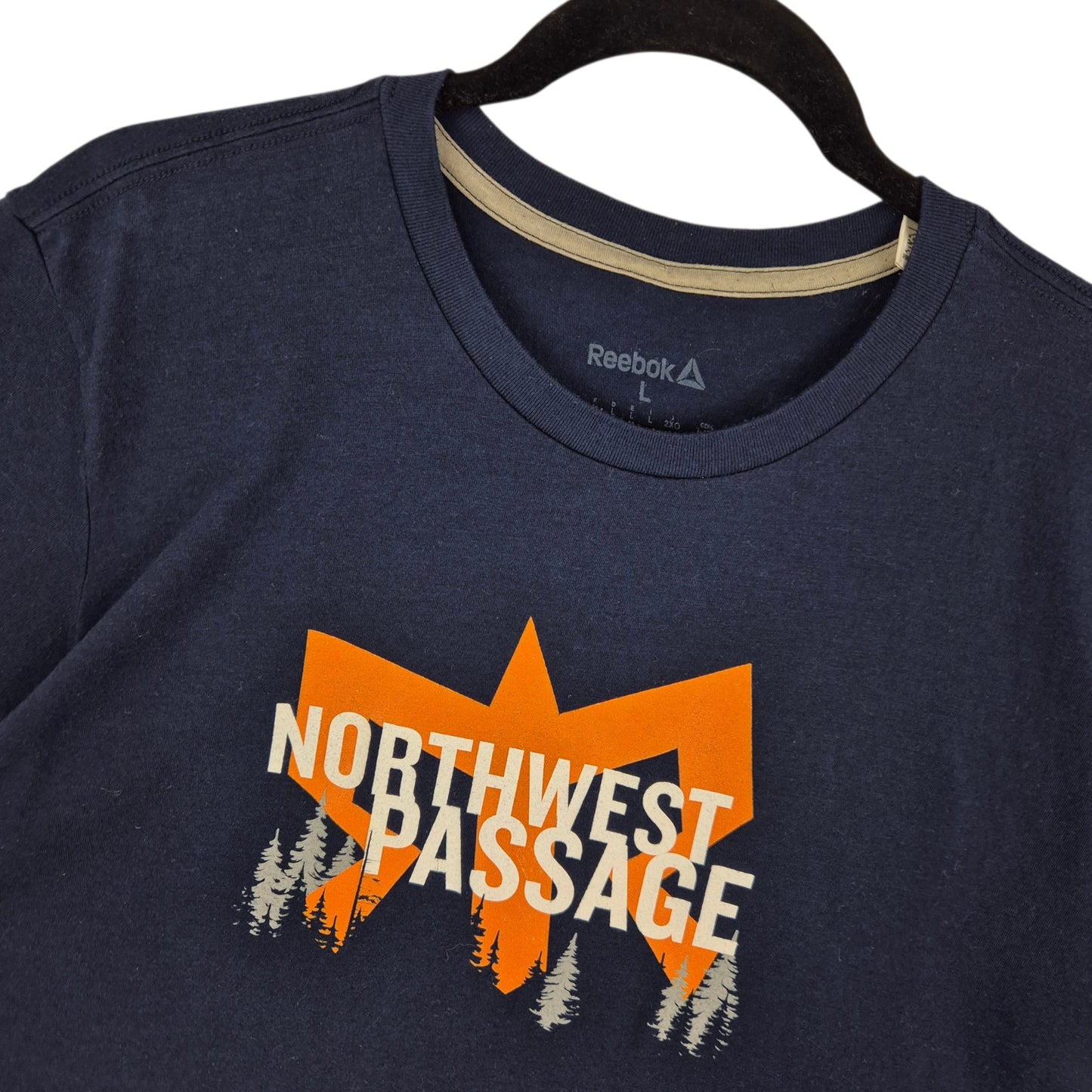 Reebok Ragnar 2017 Northwest Passage Finisher Dark Blue Tee Shirt Size L