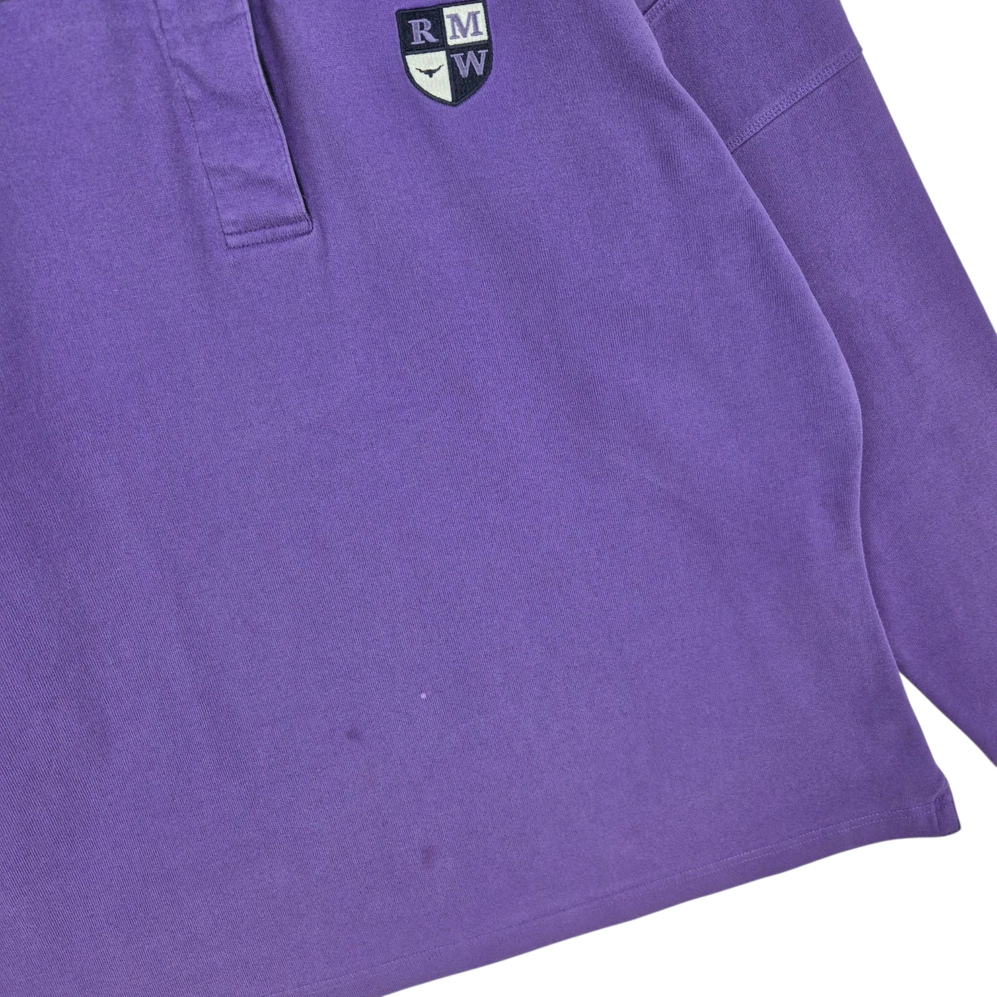 RM Williams Womens Purple Long Sleeve Rugby Polo Shirt Size L