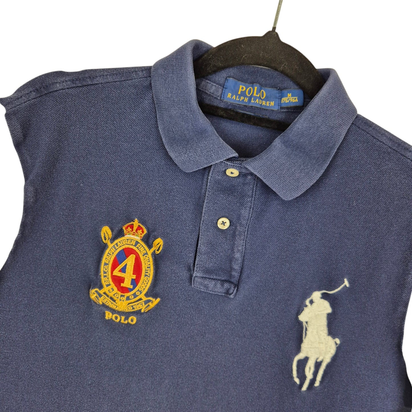 Polo Ralph Lauren Blue Custom Fit Big Pony Polo Shirt Size M