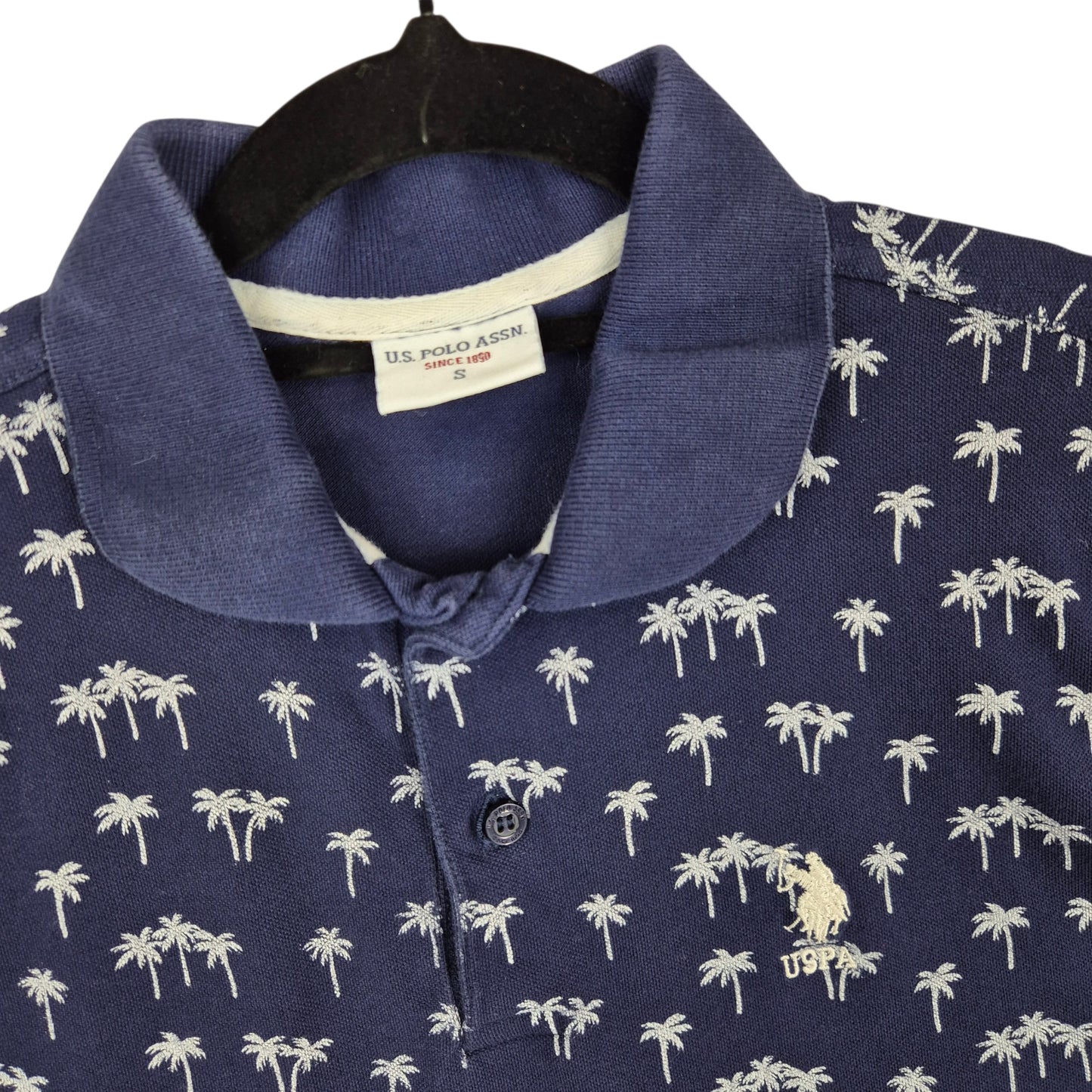 US Polo Assn Dark Blue Slim Polo Shirt Size S