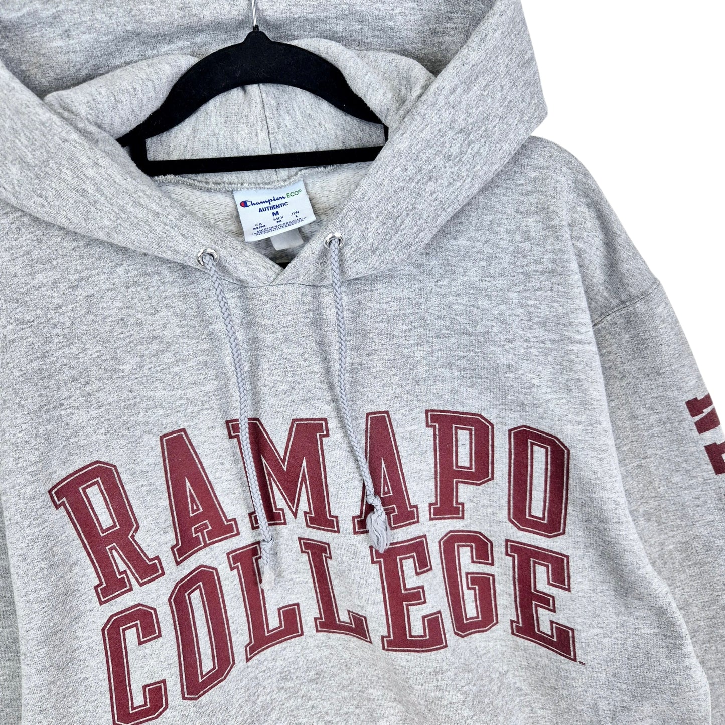 Champion Ramapo College New Jersey Light Grey Hoodie Size M