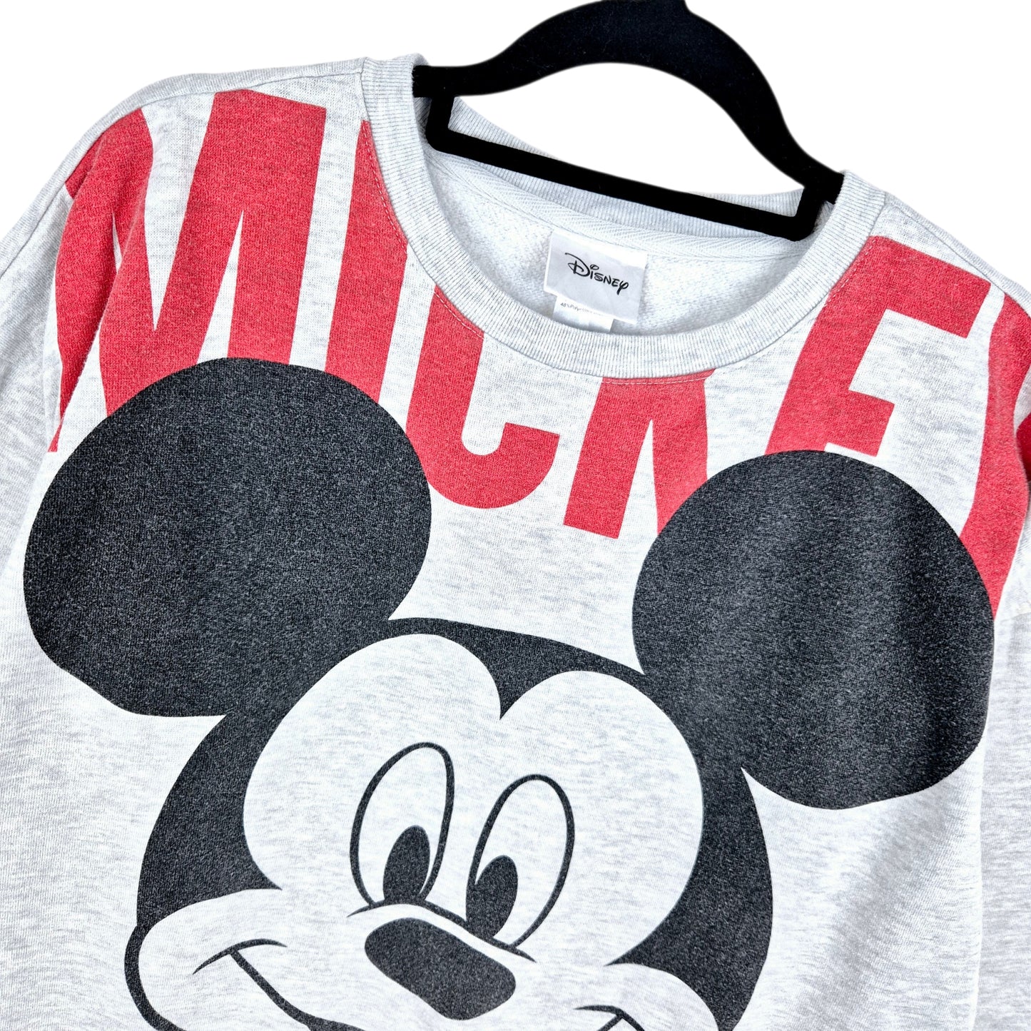 Disney Mickey Mouse Light Grey Crewneck Sweater Size M