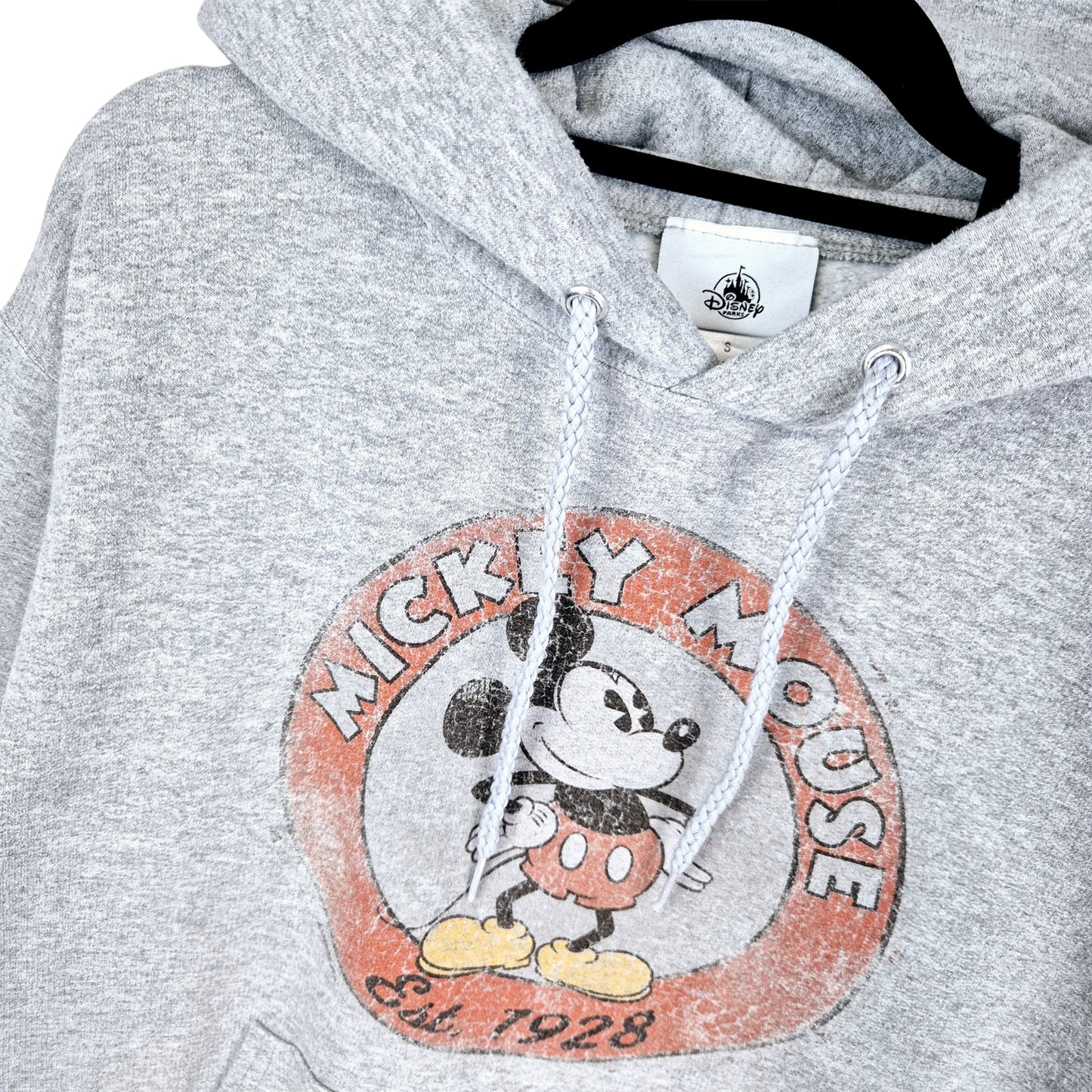 Disney Mickey Mouse Light Grey Hoodie Size S