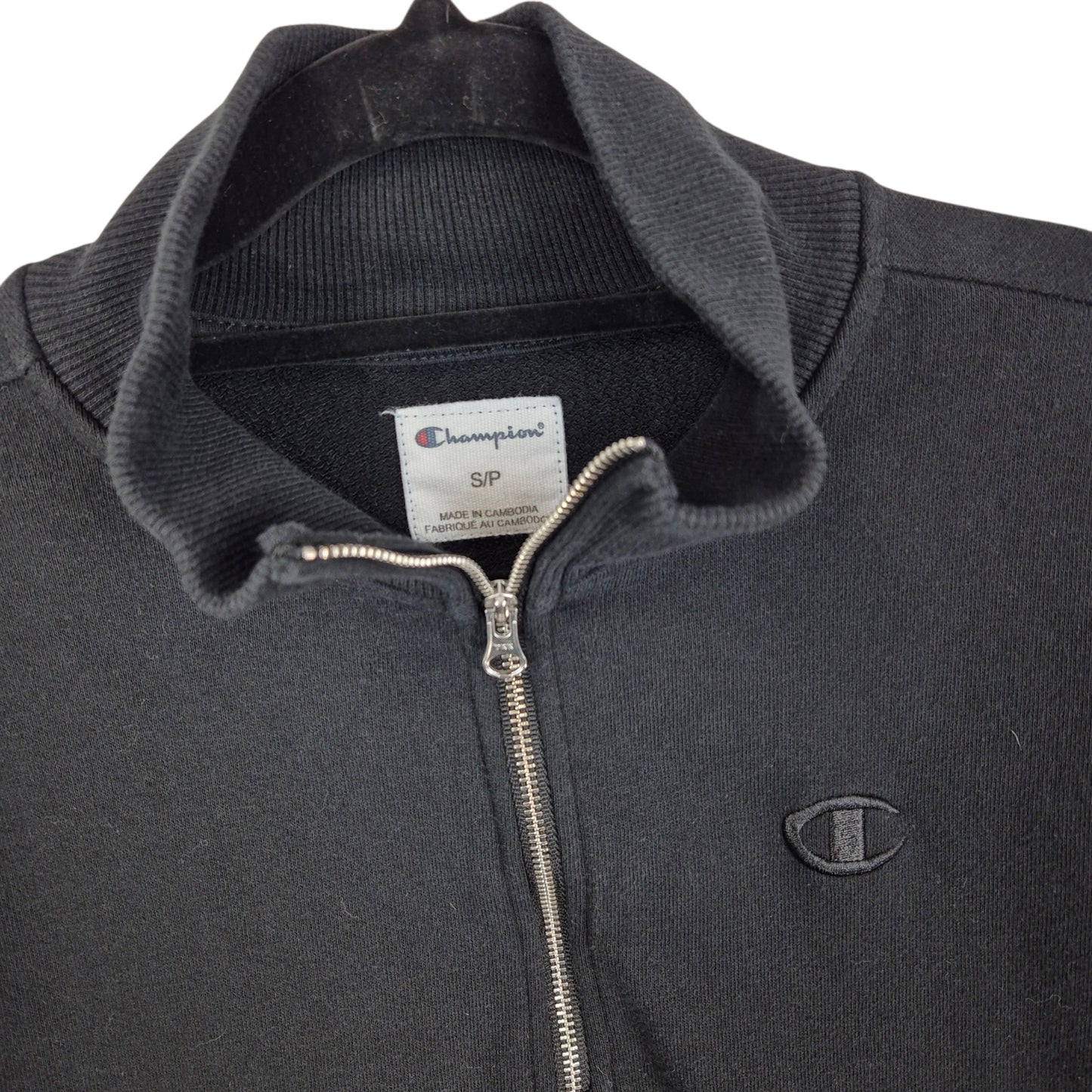 Champion Black Quarter Zip Sweater Size S