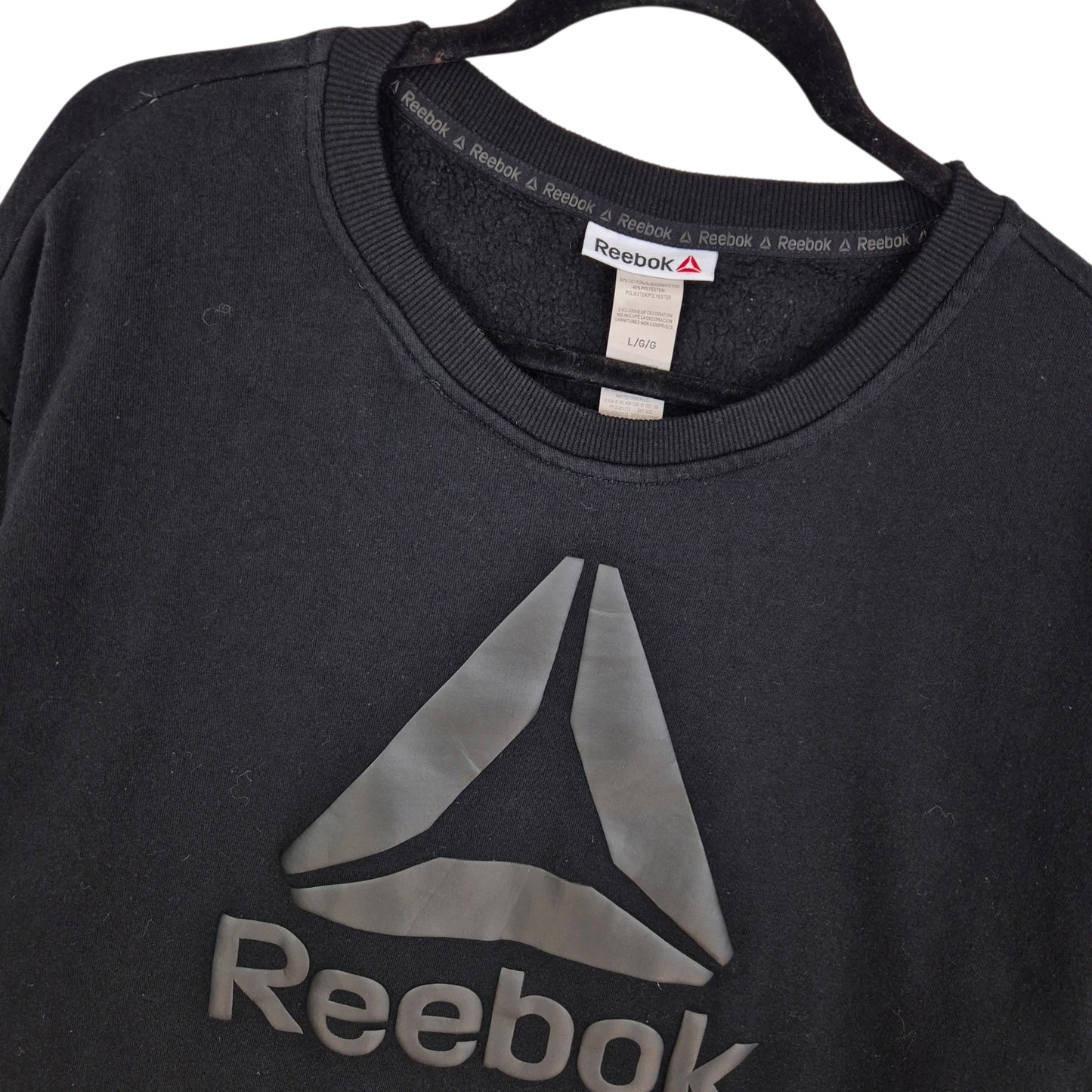 Reebok Black Crewneck Sweater Size L
