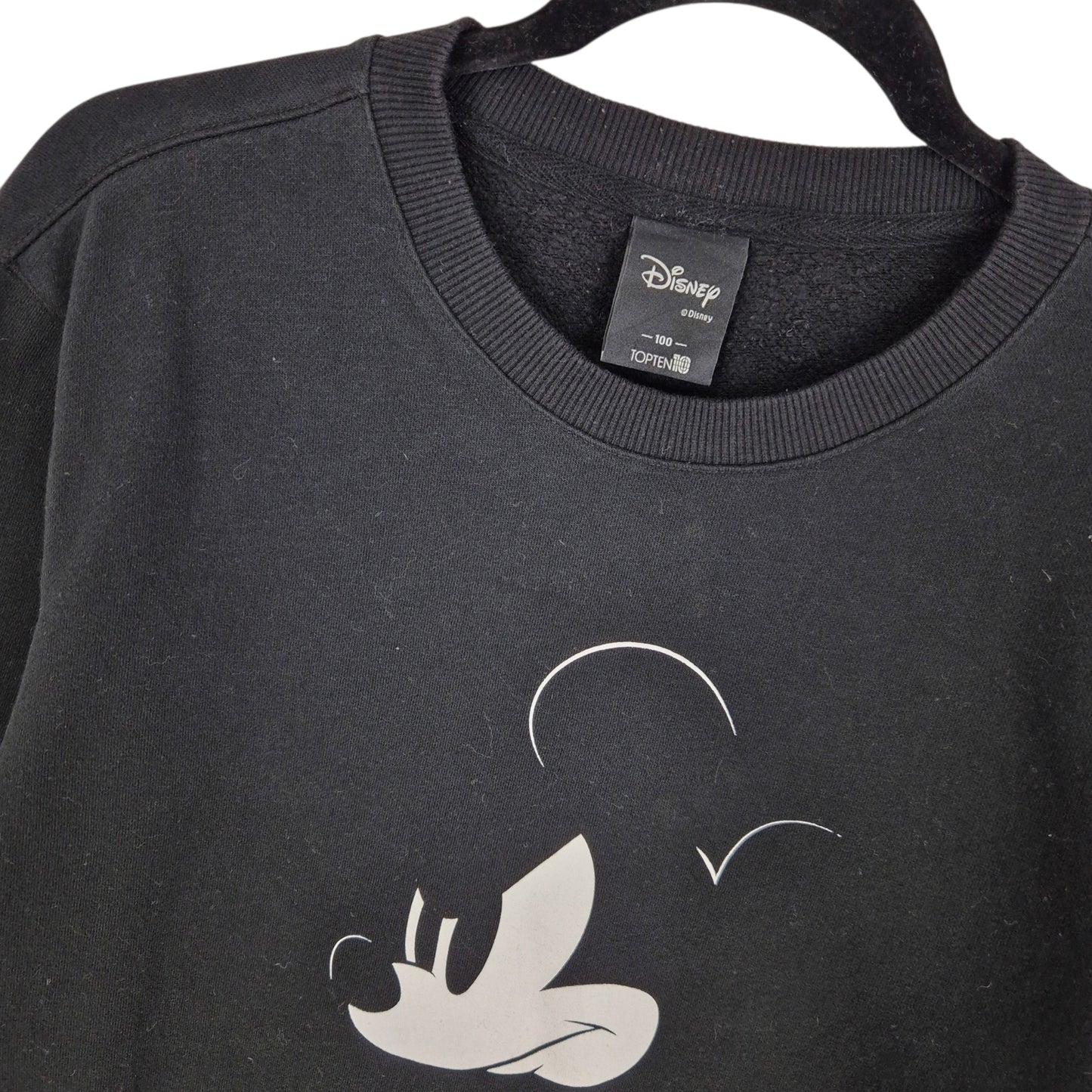 Disney Mickey Mouse Black Crewneck Sweater Size M