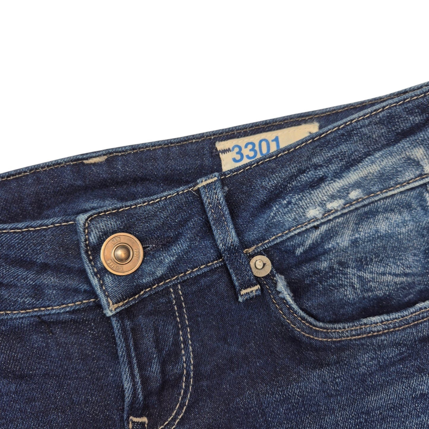 G Star Raw Jeans Womens Dark Blue Low Waist Denim W23
