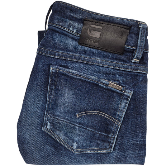 G Star Raw Jeans Womens Dark Blue Low Waist Denim W23