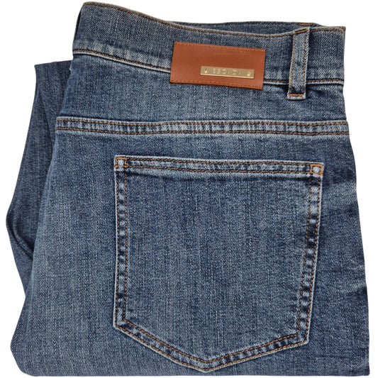 Escada Jeans Womens Blue 3D Embroidered Denim W34