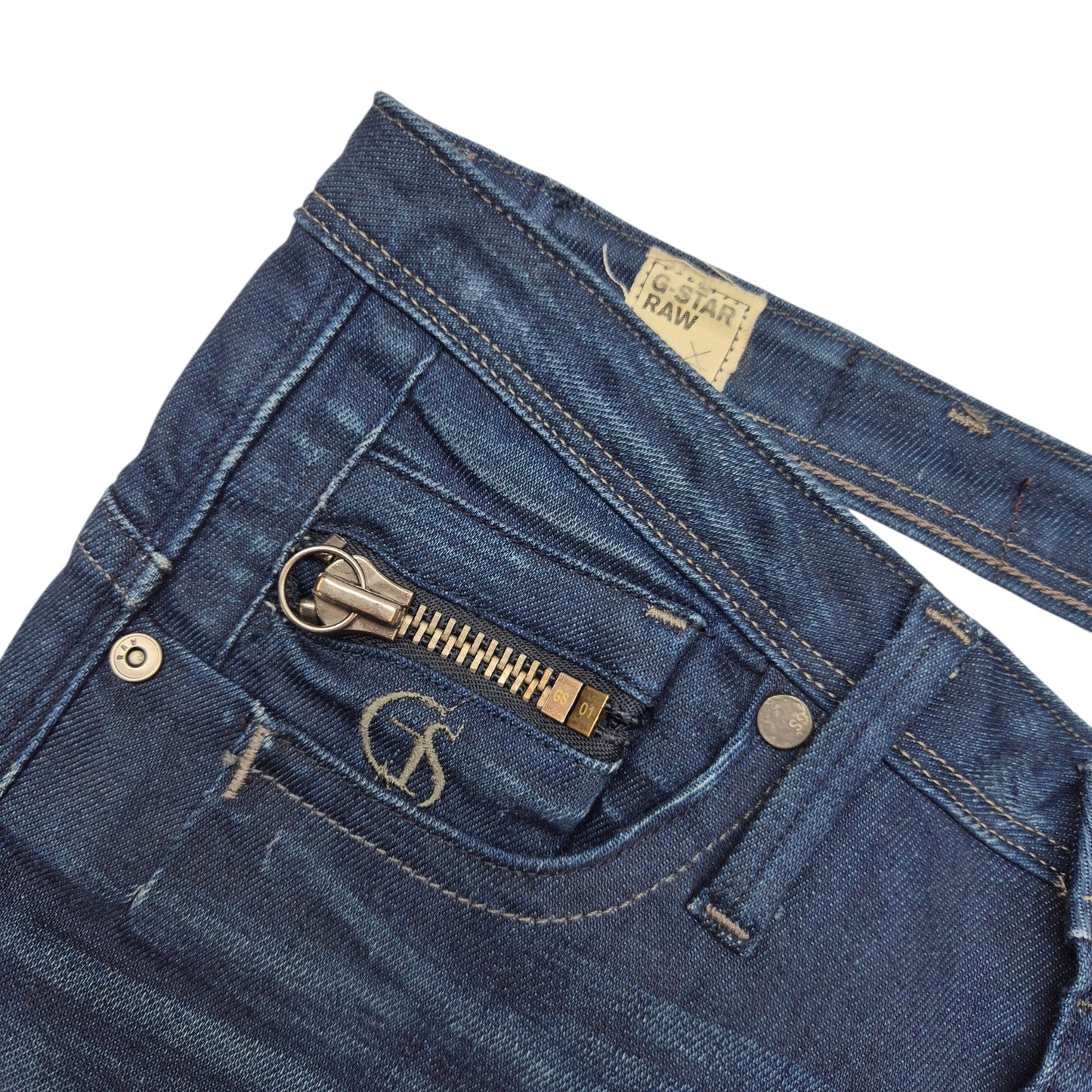 G Star Raw Jeans Womens Dark Blue Low Waist Denim W26