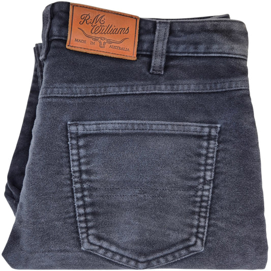 Vintage RM Williams Jeans Dark Grey Felt Textured Australia Made Denim W36