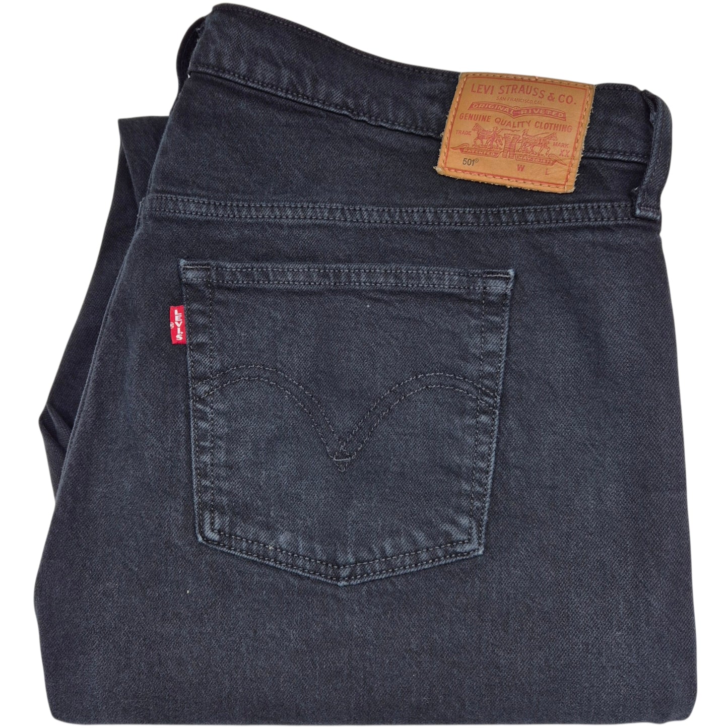 Levis Premium 501 Jeans Womens Black Denim W39
