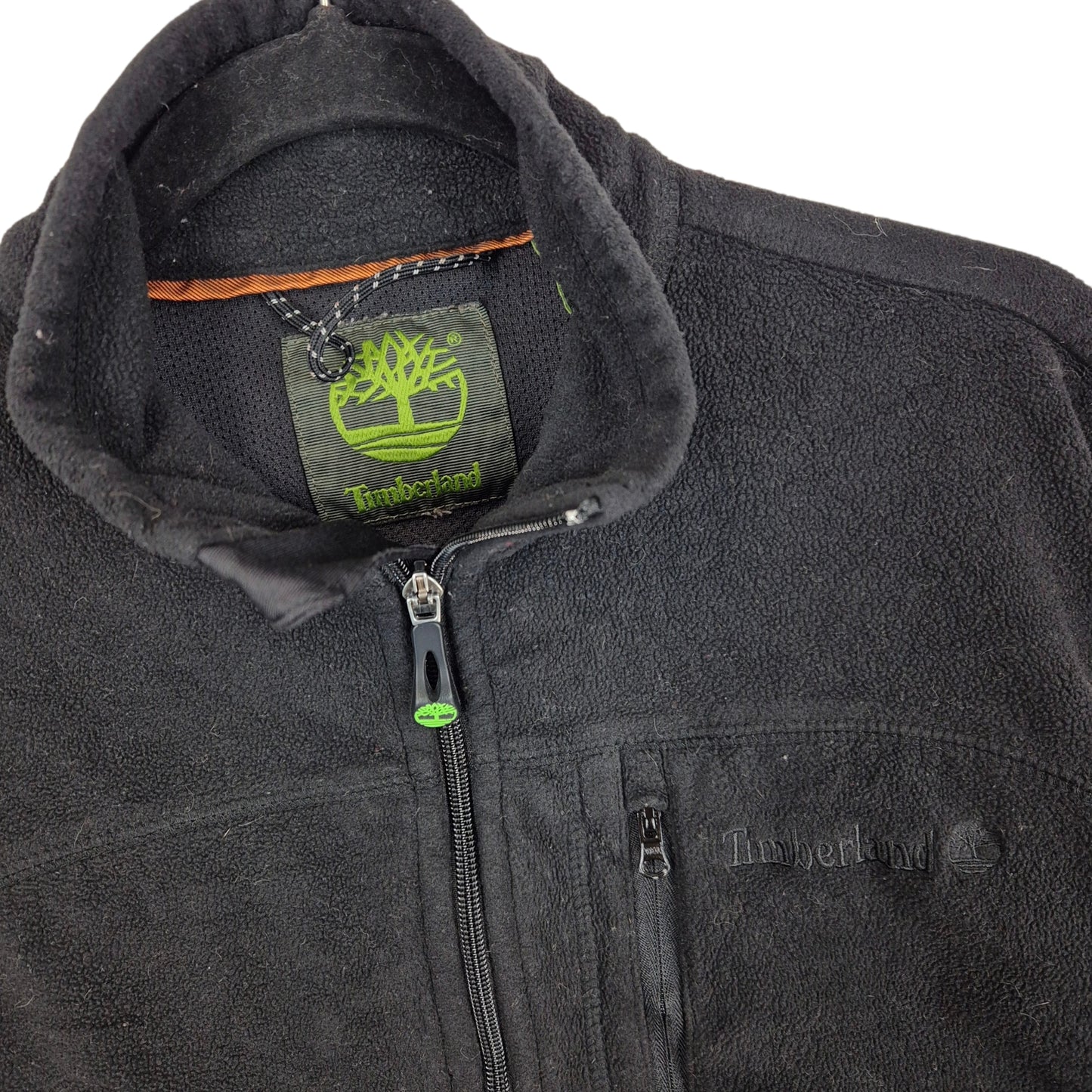 Timberland Black Fleece Zip Jumper Size M
