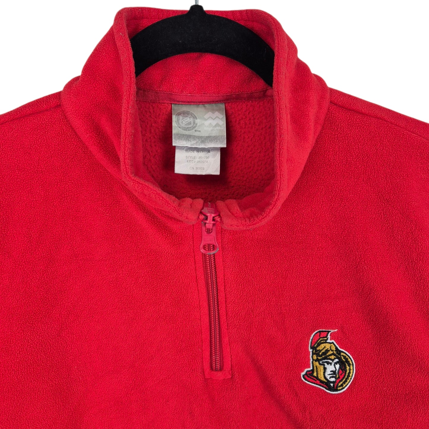 NHL Ottawa Senators Red Quarter Zip Fleece Jumper Size S