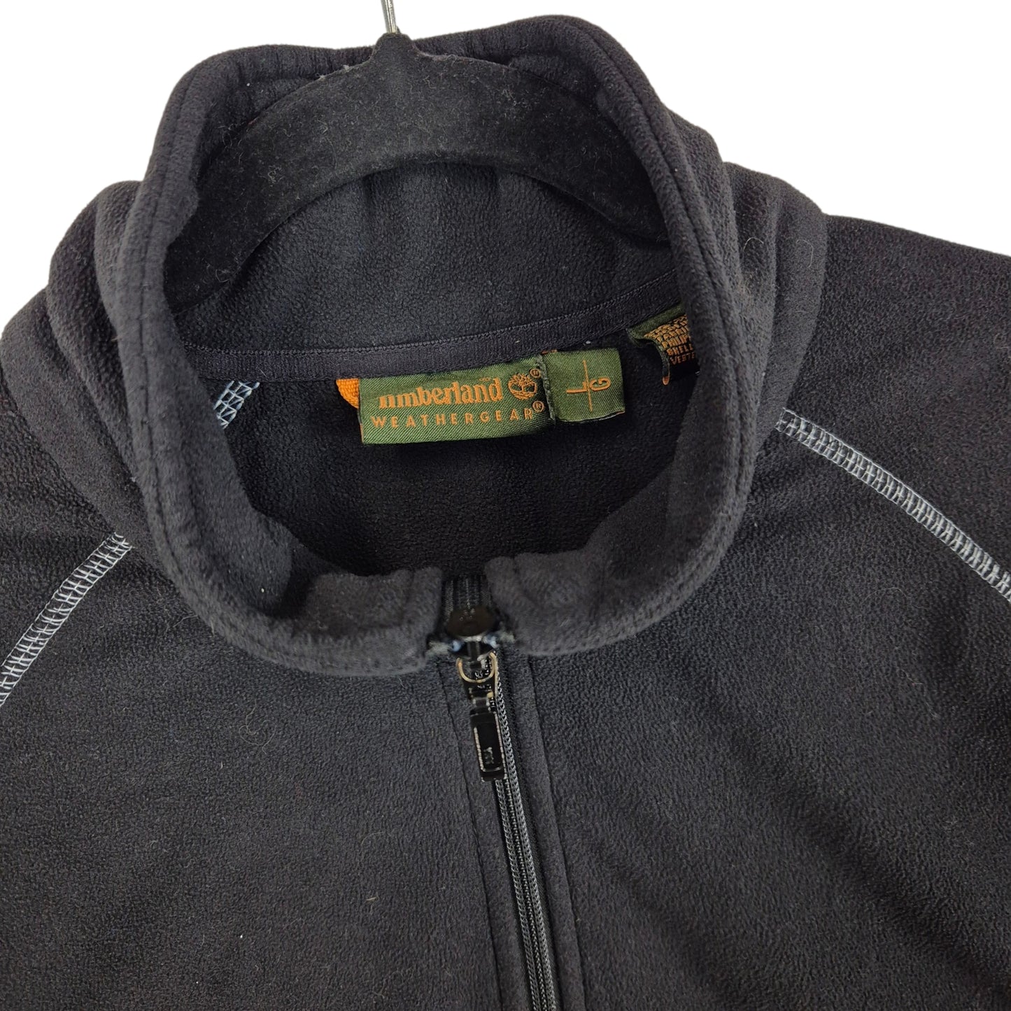 Vintage Timberland Weathergear 90's Black Quarter Zip Fleece Jumper Size L