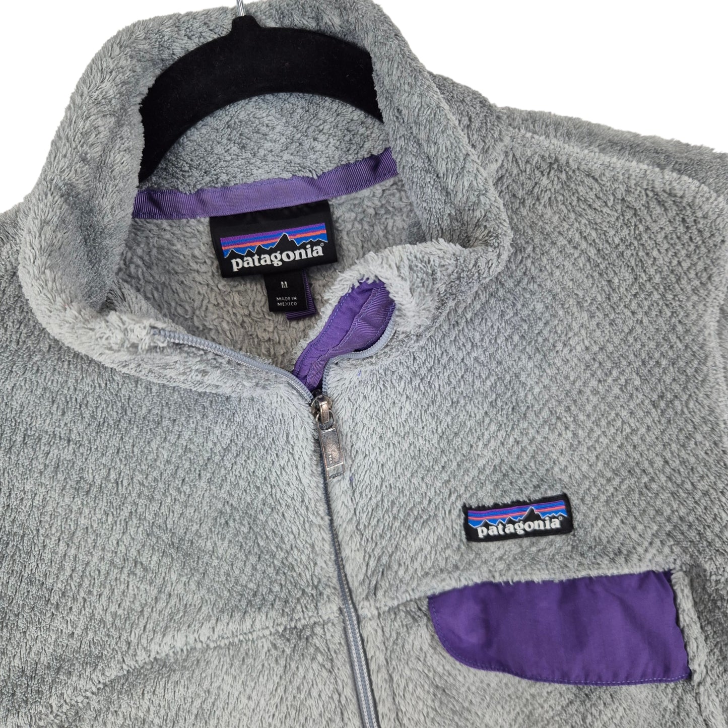 Patagonia Womens Grey Fleece Zip Jumper Size M